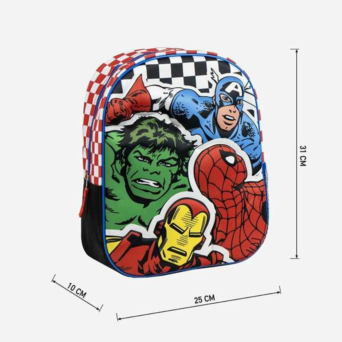 Ghiozdan 3D The Avengers Negru 25,0 x 31,0 x 10,0 cm - Birou și papetărie, Material școlar și educațional