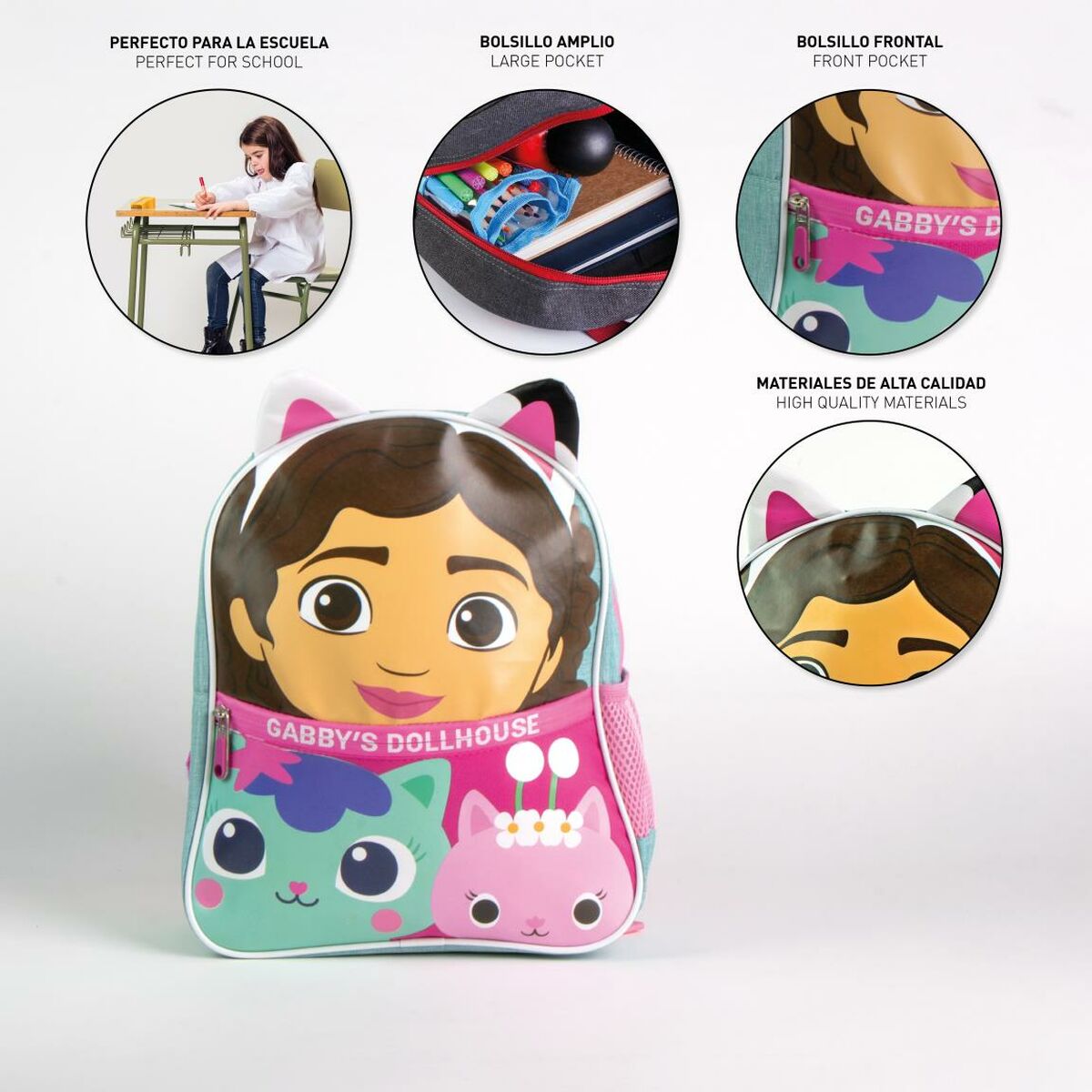 Ghiozdan Gabby's Dollhouse Liliachiu 25 X 30 X 5 CM - Birou și papetărie, Material școlar și educațional