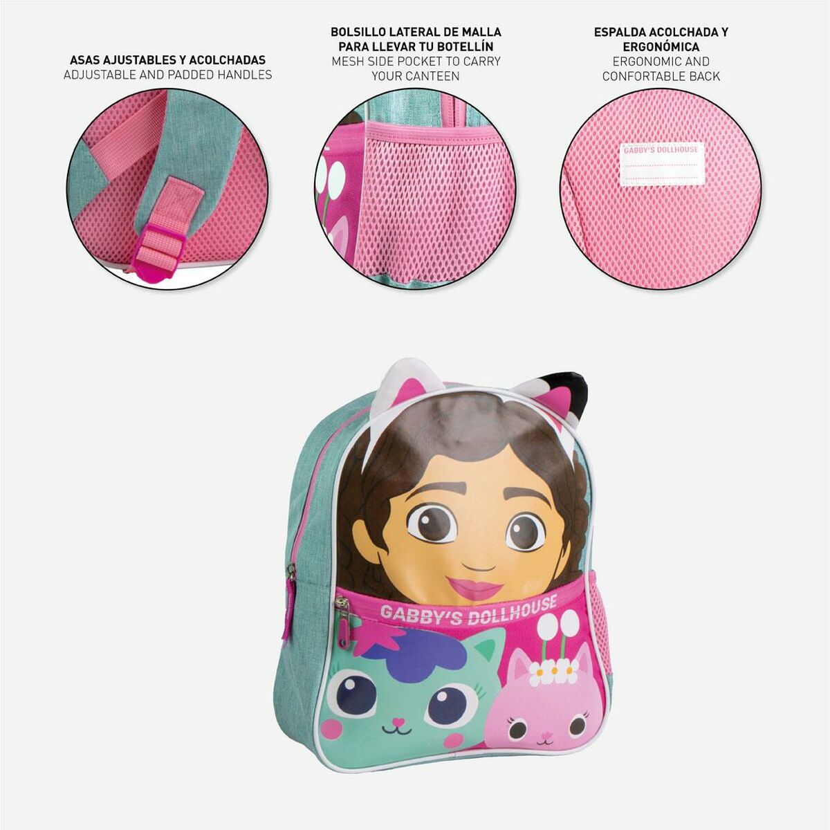 Ghiozdan Gabby's Dollhouse Liliachiu 25 X 30 X 5 CM - Birou și papetărie, Material școlar și educațional