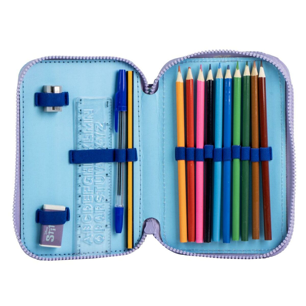 Penar cu Accesorii Stitch Mov 41 x 58 x 3 cm - Birou și papetărie, Material școlar și educațional