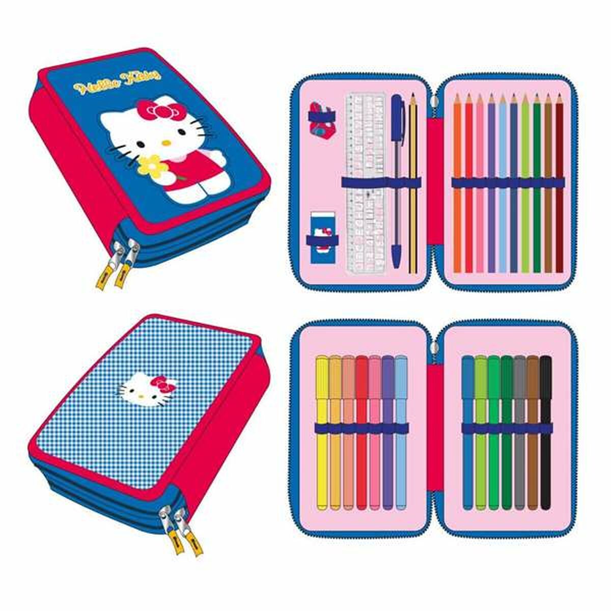Penar Hello Kitty Albastru 12,5 x 19,5 x 4,5 cm - Birou și papetărie, Material școlar și educațional