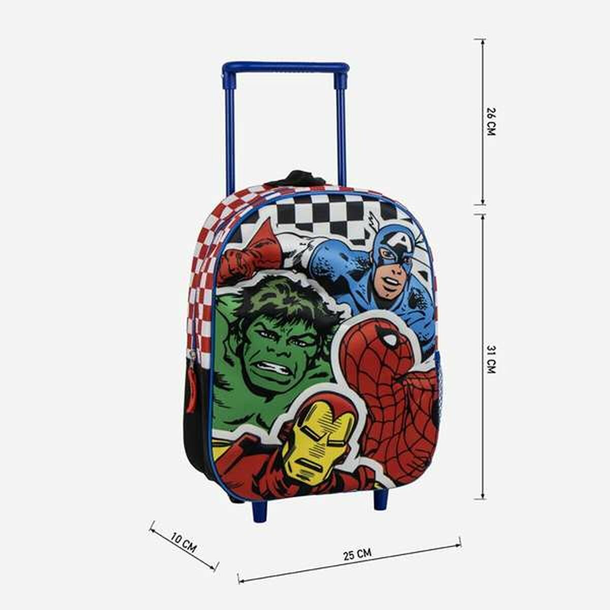 Ghiozdan 3D cu Roți The Avengers 25,0 x 31,0 x 10,0 cm - Birou și papetărie, Material școlar și educațional
