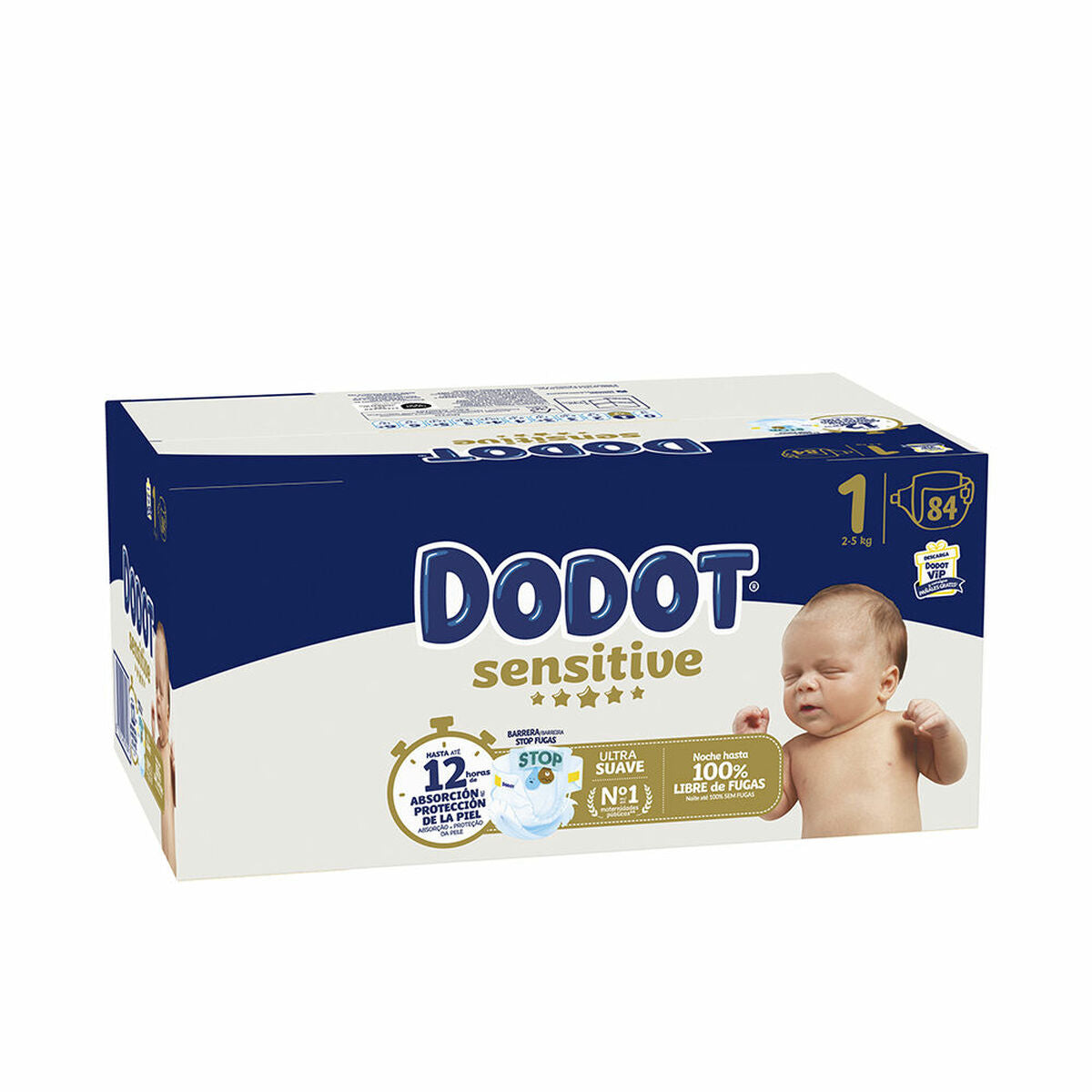Scutece de unică folosință Dodot Sensitive 1 84 Unități - Sănătate și îngrijire personală, Îngrijirea copiilor și puericultură