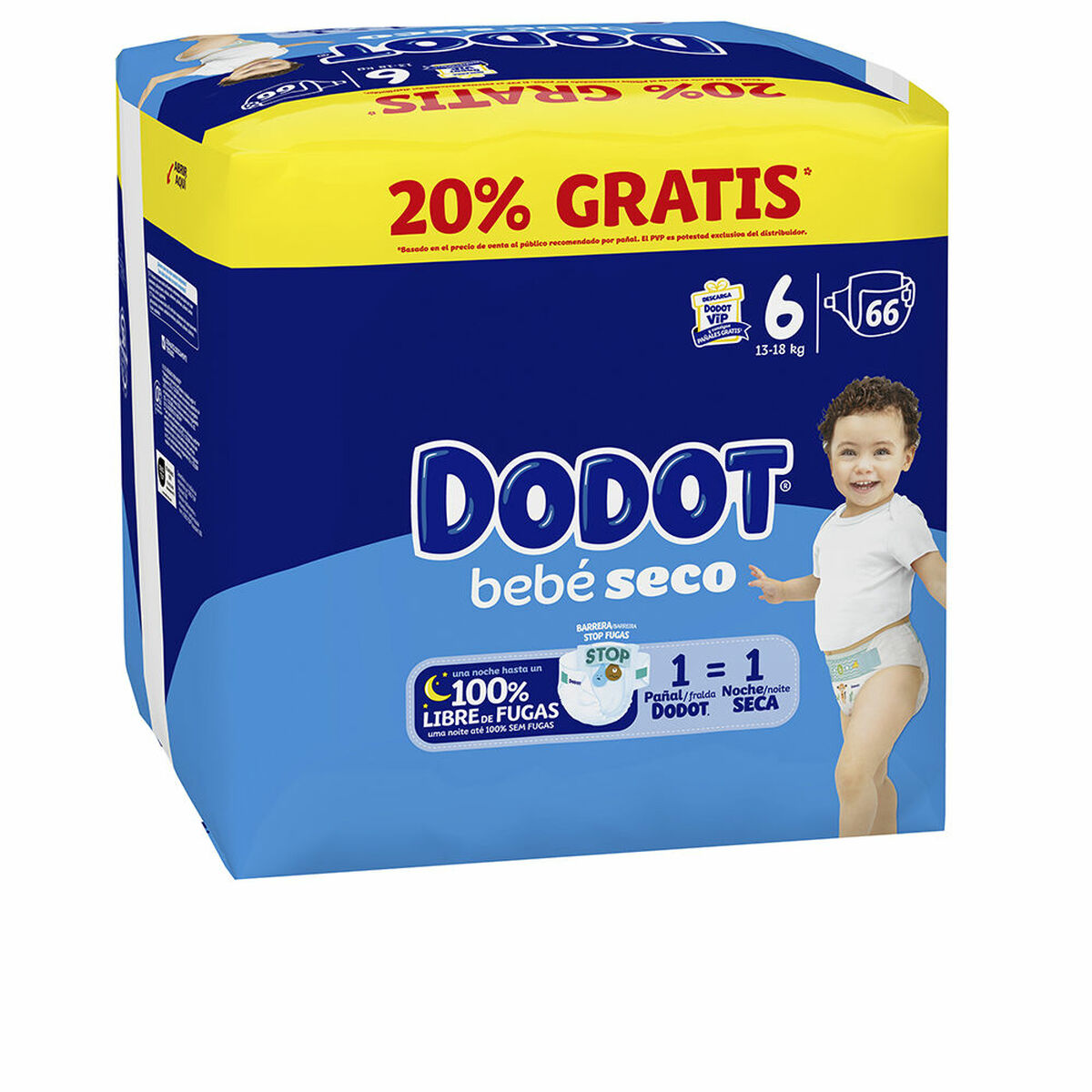 Scutece de unică folosință Dodot Etapas 6 66 Unități - Sănătate și îngrijire personală, Îngrijirea copiilor și puericultură