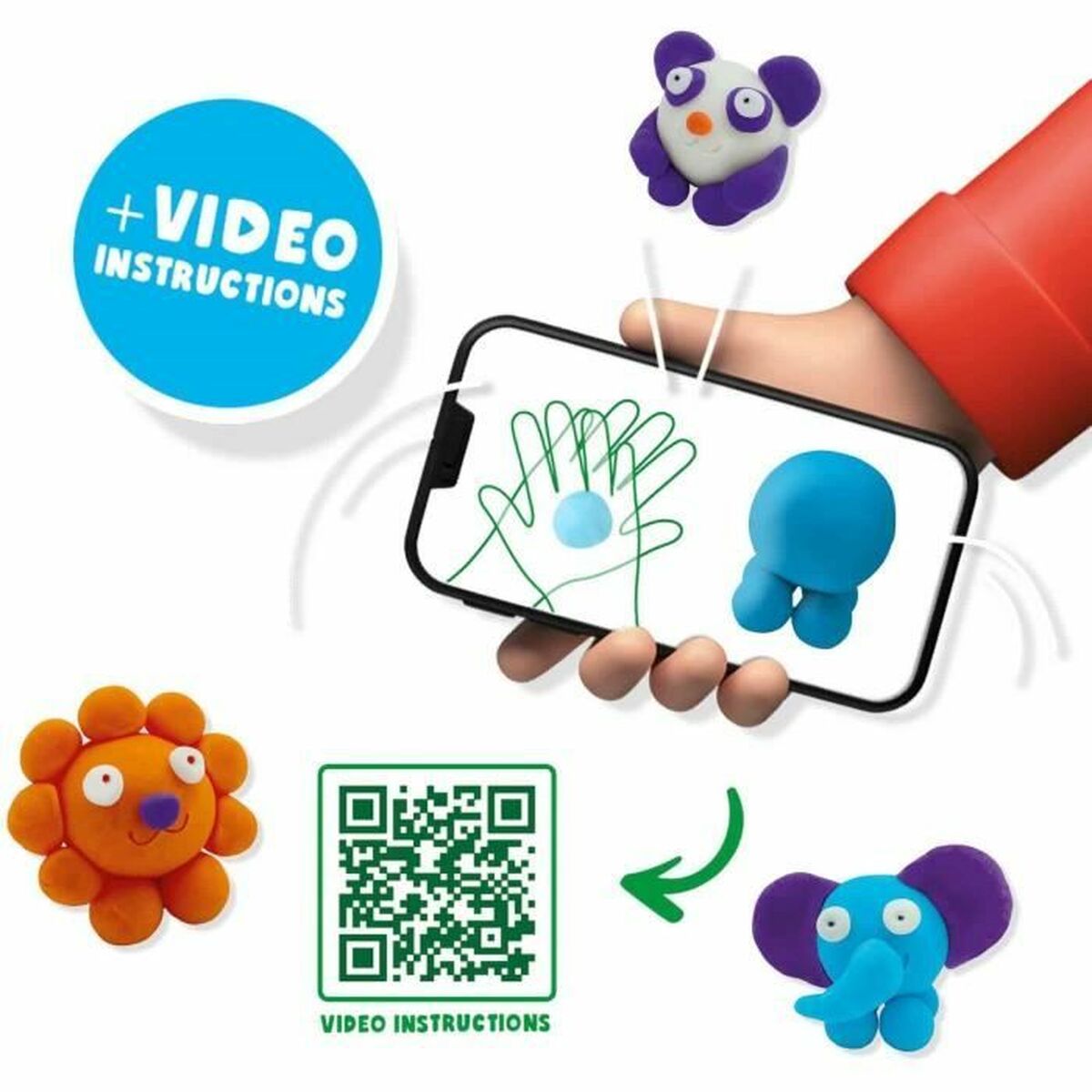 Joc de Plastilină SES Creative (6 Piese) (4 Piese) - Jucarii si jocuri, Activități creative