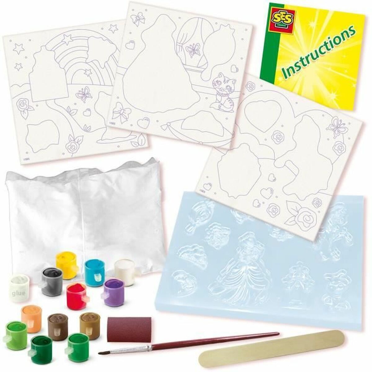Set pentru desen SES Creative Casting and painting - Birou și papetărie, Arte și Meserii