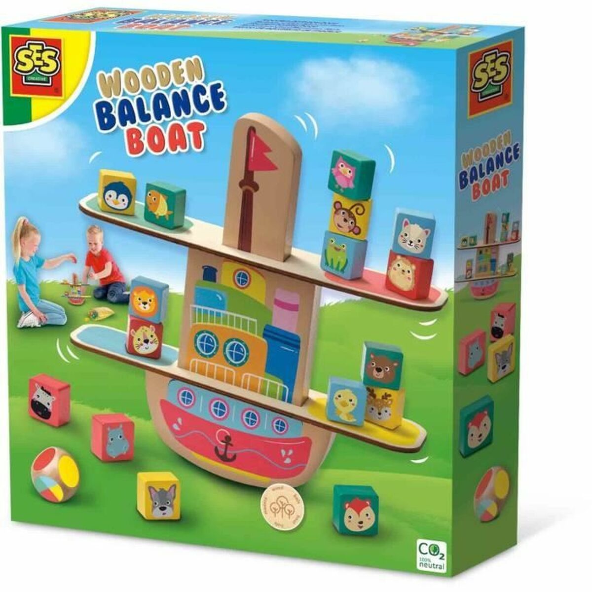 Joc Educativ SES Creative Wooden balance boat - Jucarii si jocuri, Jocuri și accesorii