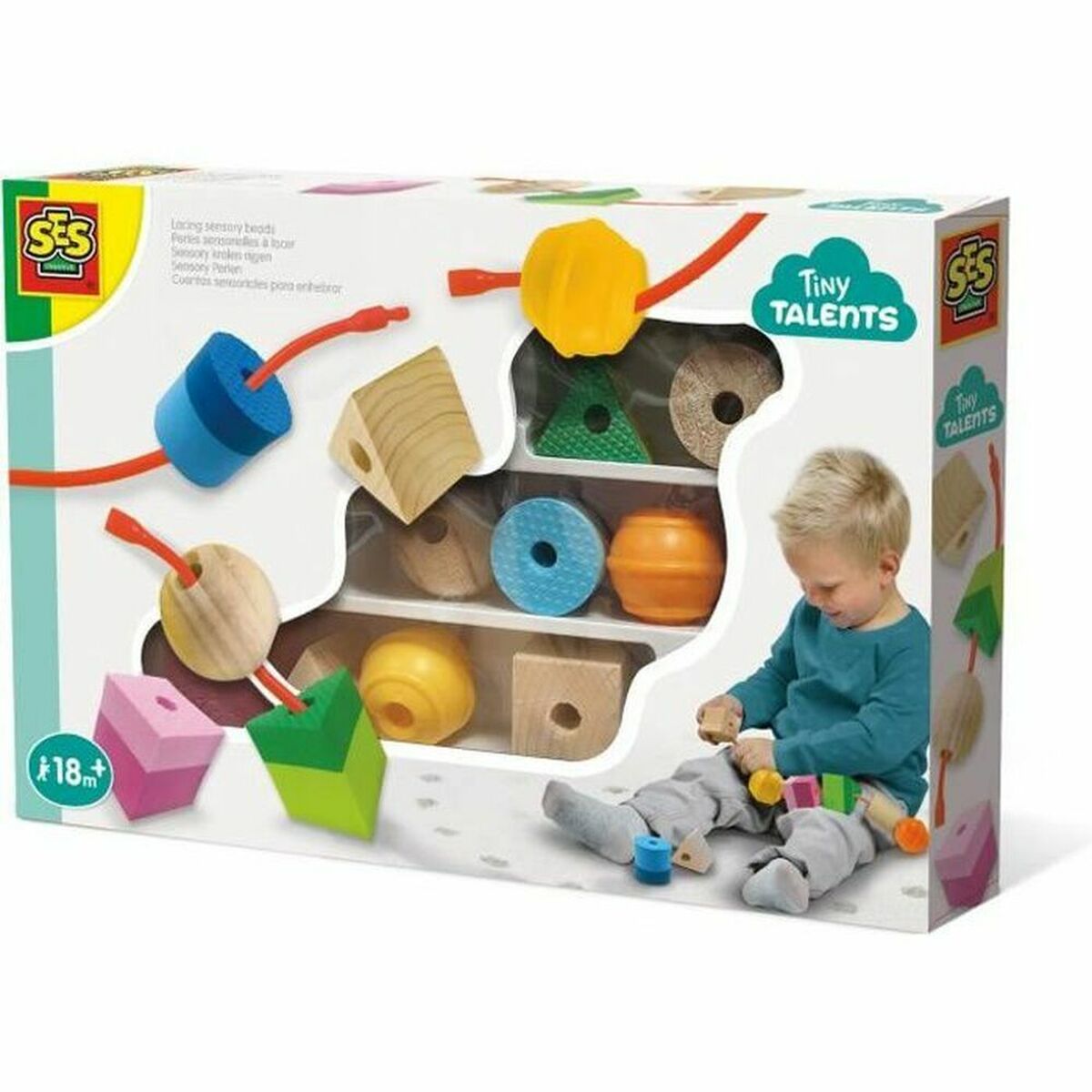Joc Educativ SES Creative Cuentas sensoriales para enhebrar Multicolor - Jucarii si jocuri, Jocuri și accesorii