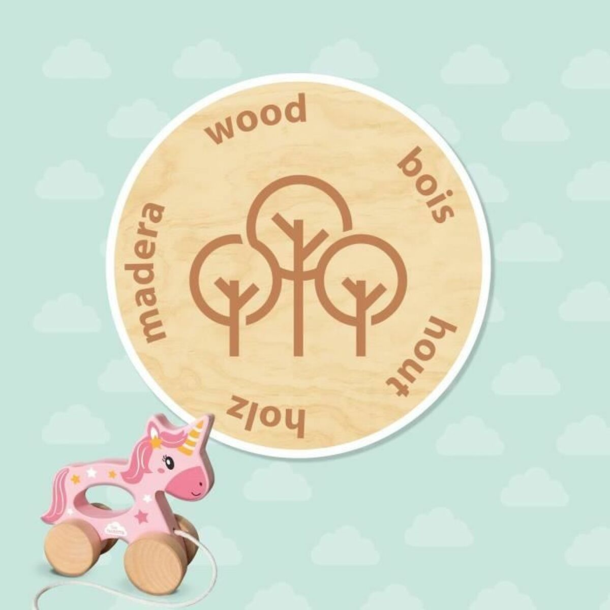 Figura îmbinată SES Creative Unicornio de madera 2 en 1 Unicorn - Jucarii si jocuri, Păpuși și figurine