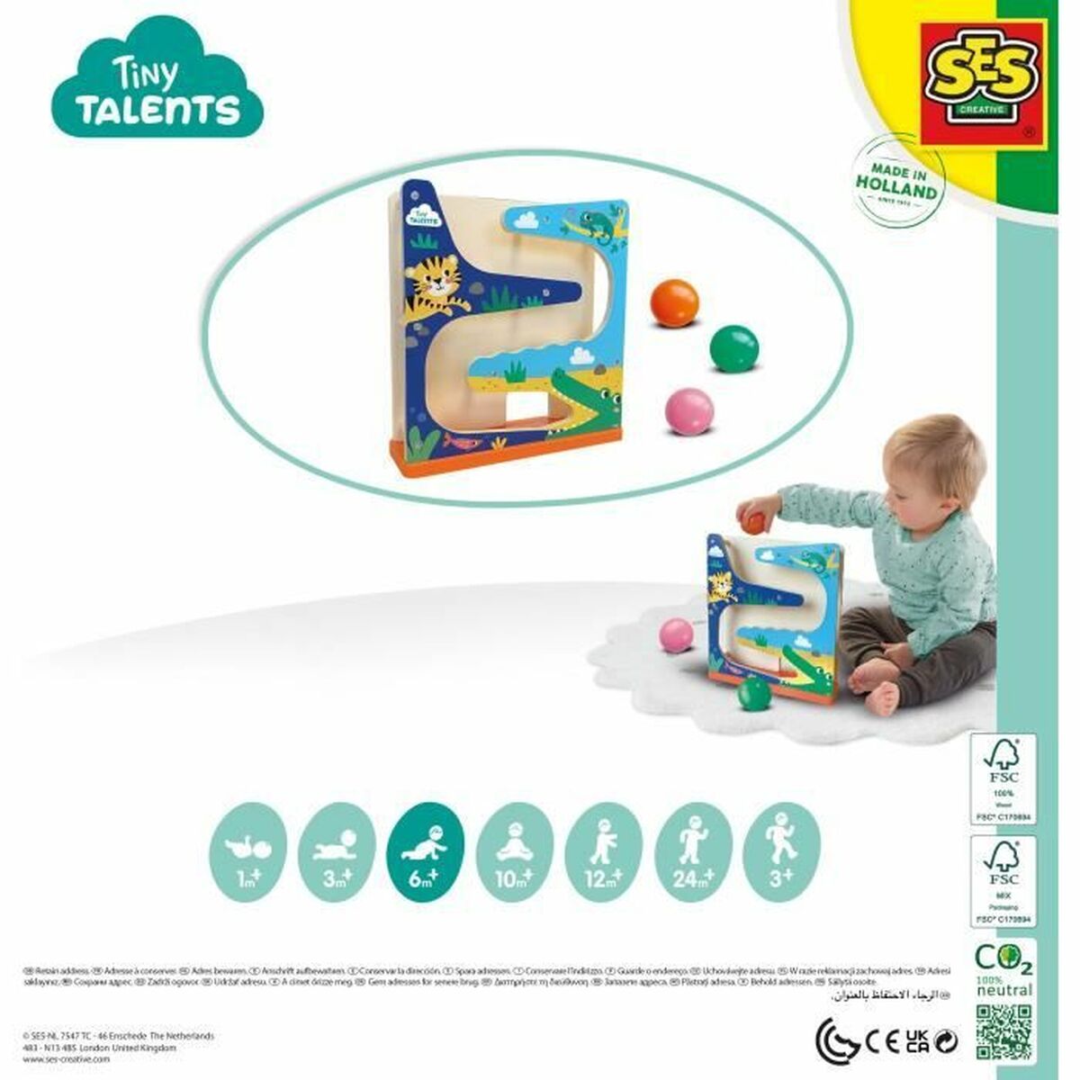 Joc Educativ SES Creative Wooden ball circuit - Jucarii si jocuri, Jocuri și accesorii
