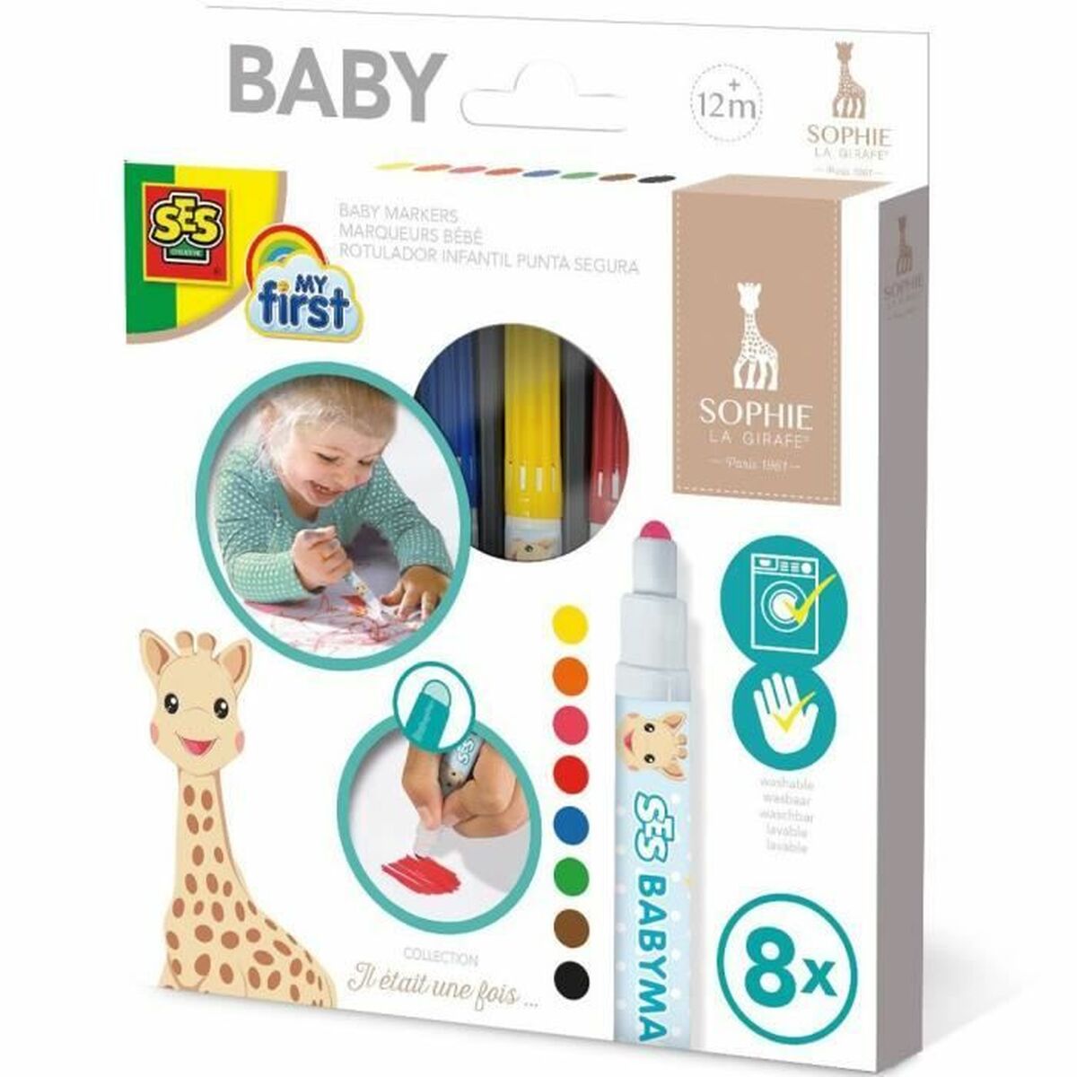 Set de Carioci babies SES Creative SOPHIE LA GIRAFE Multicolor - Jucarii si jocuri, Activități creative