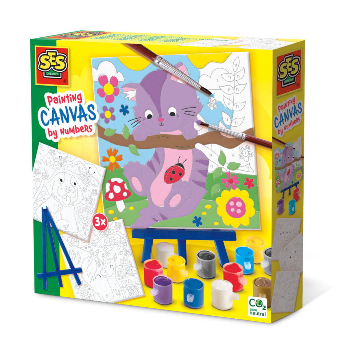 Set pentru desen SES Creative Paint by number on canvas - Birou și papetărie, Arte și Meserii