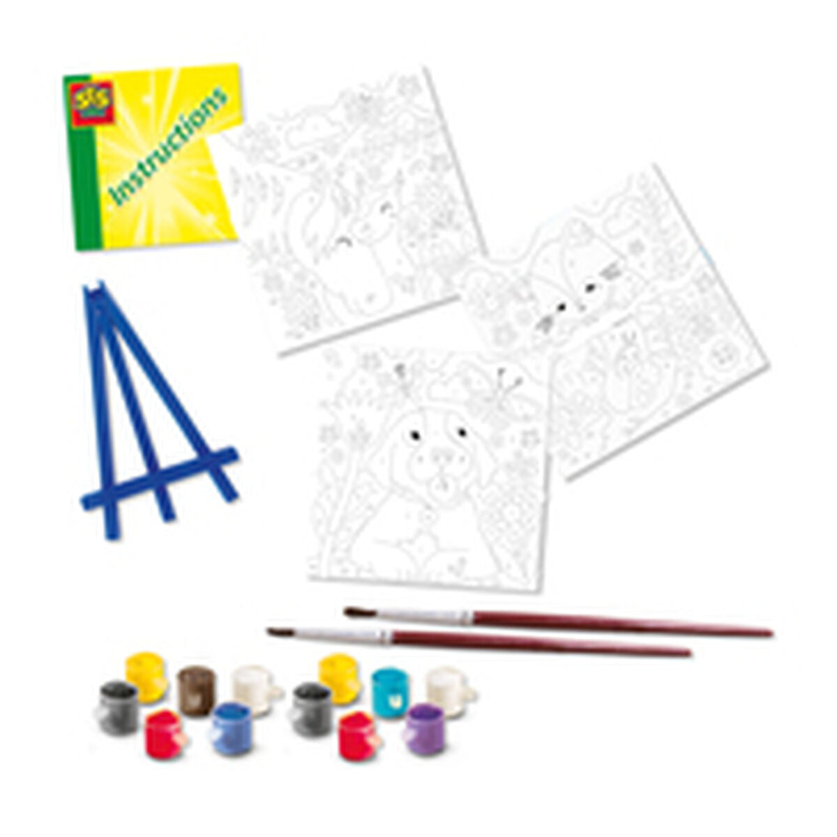 Set pentru desen SES Creative Paint by number on canvas - Birou și papetărie, Arte și Meserii
