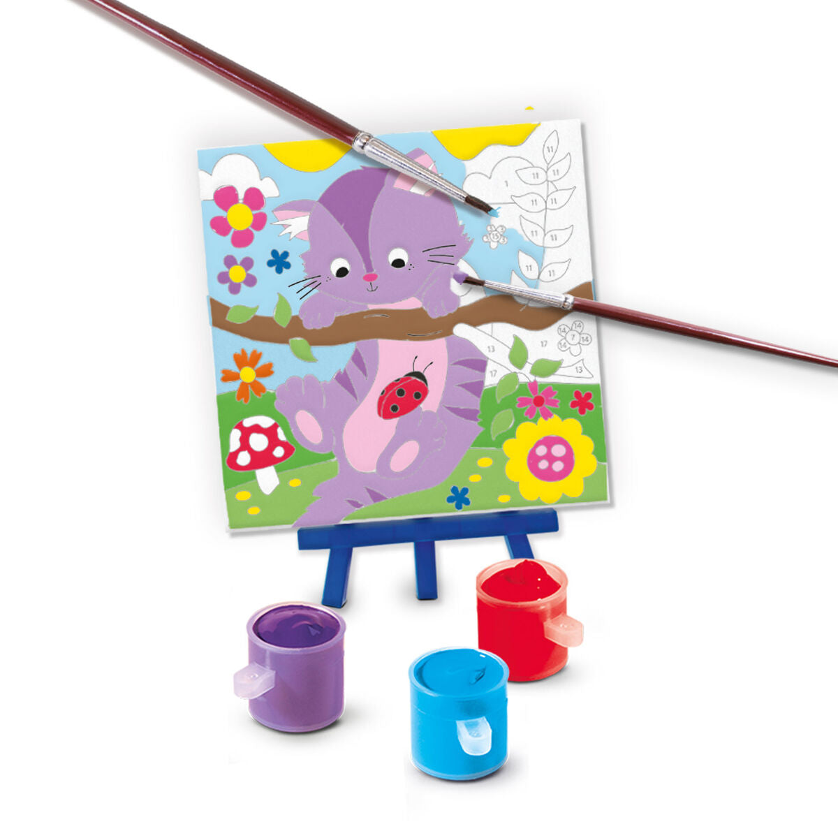Set pentru desen SES Creative Paint by number on canvas - Birou și papetărie, Arte și Meserii