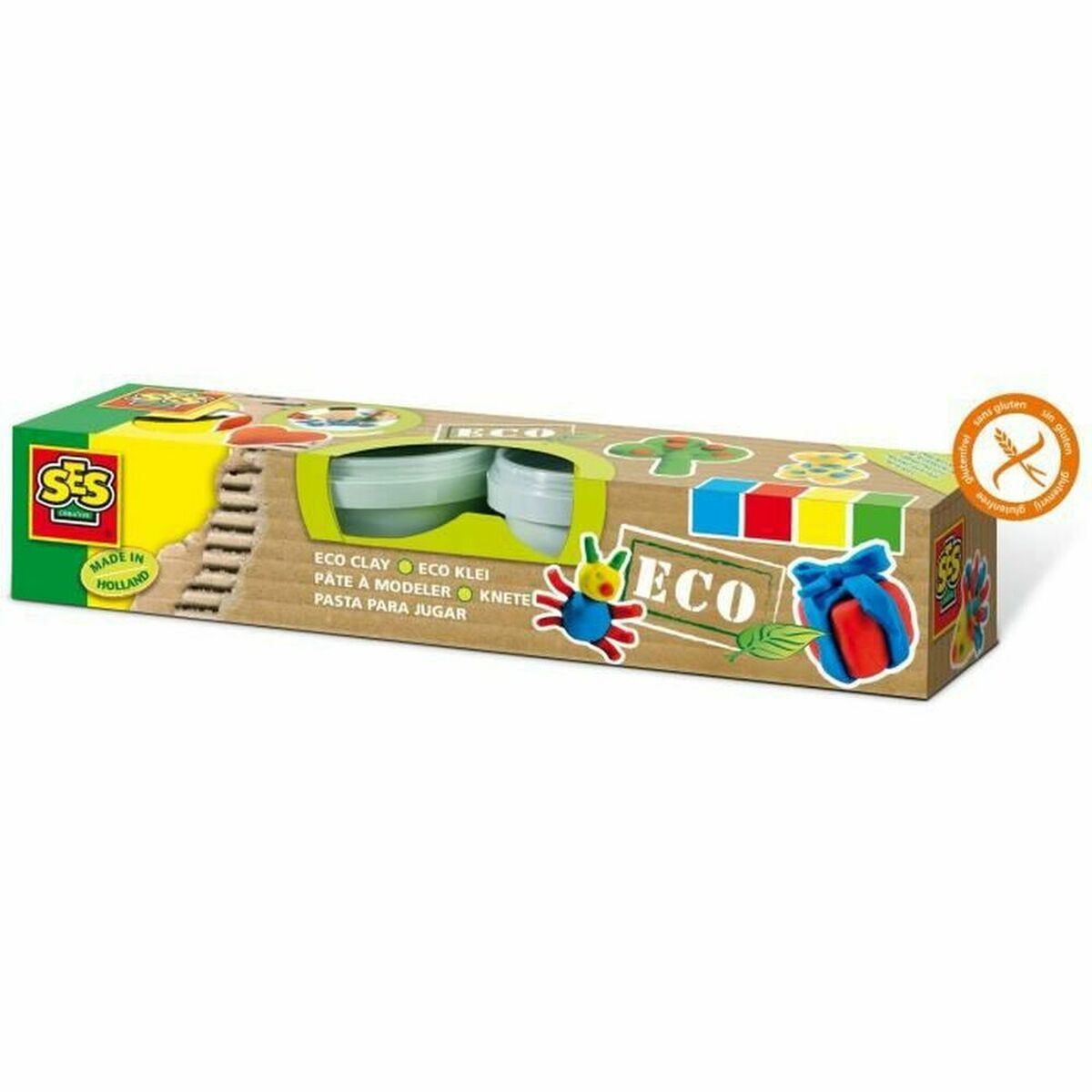 Joc de Plastilină SES Creative Eco 4 culori - Jucarii si jocuri, Activități creative