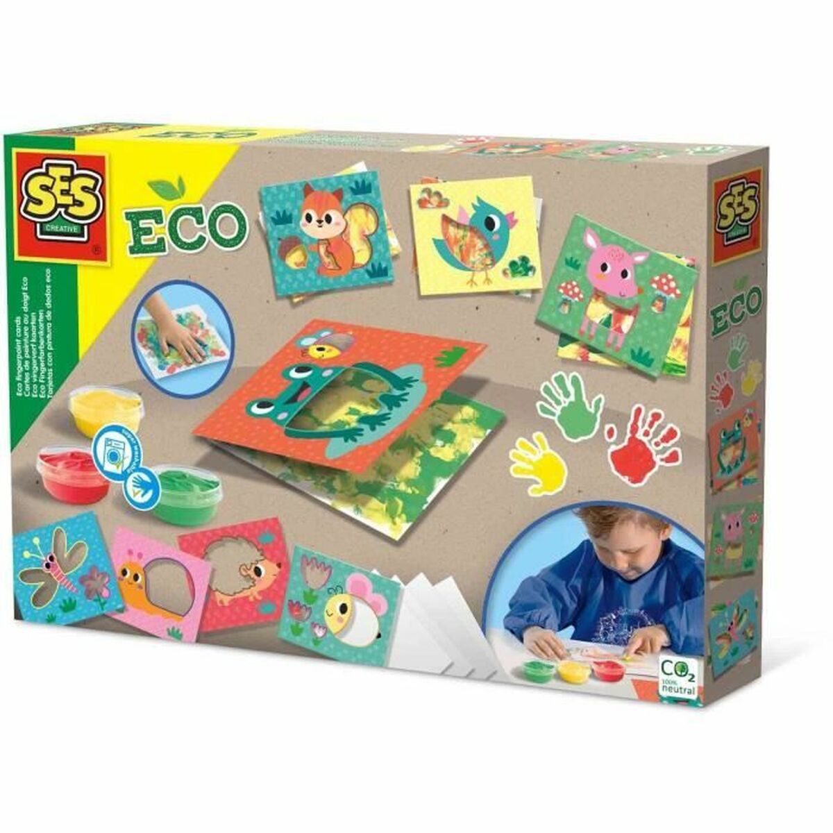 Set pentru desen SES Creative Eco Finger Paint Cards - Birou și papetărie, Arte și Meserii