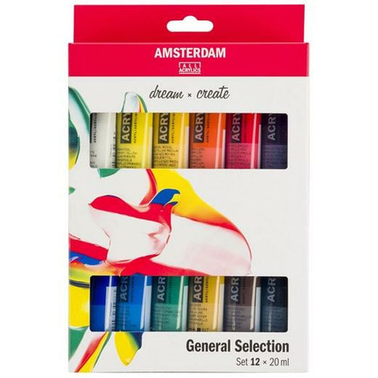 Set de pictură în acrilic Talens Amsterdam Multicolor 20 ml 12 Piese (3 Unități) - Birou și papetărie, Arte și Meserii