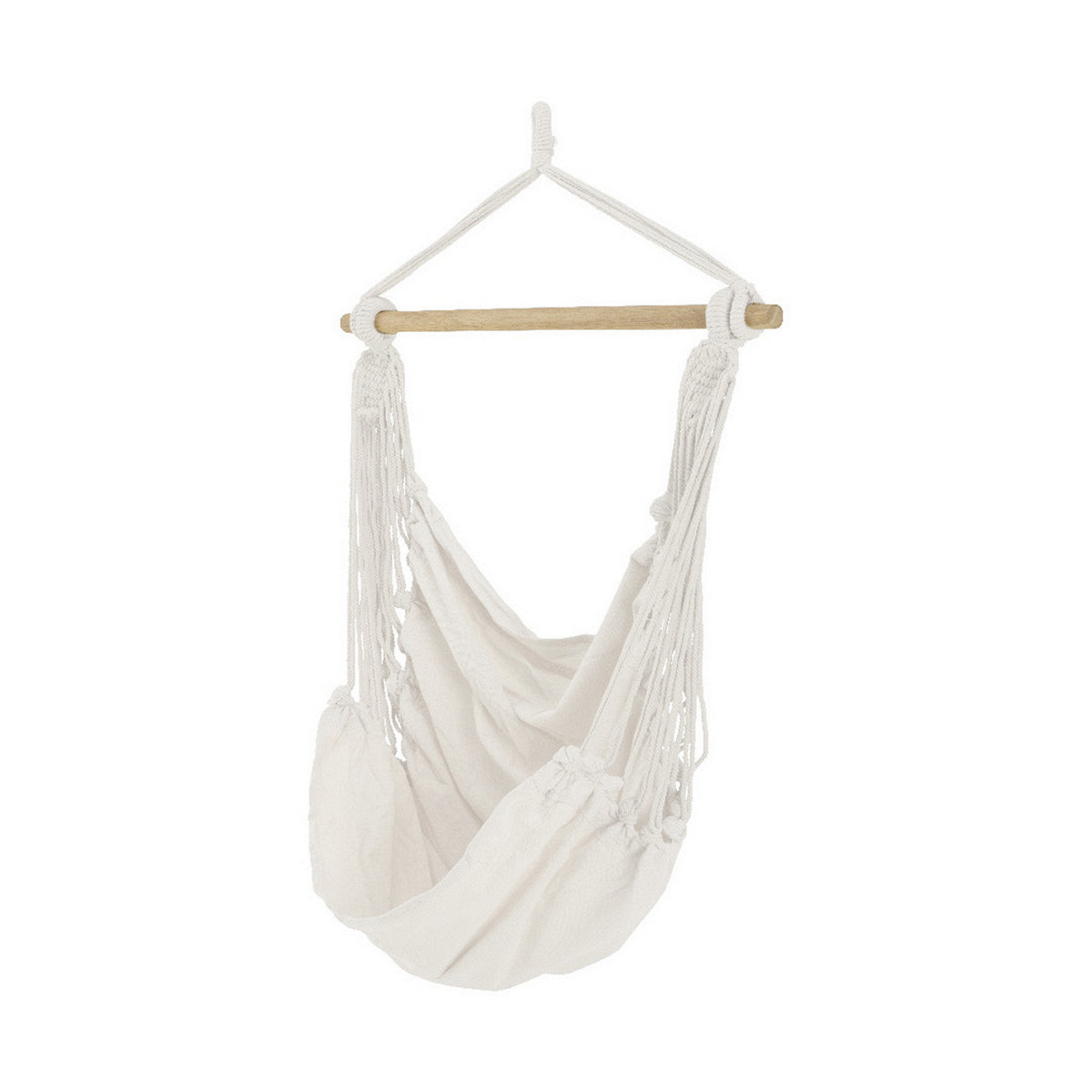 Leagăn EDM Borneo Alb 100 x 130 cm Lemn - Curte, Mobilier de grădină și accesorii