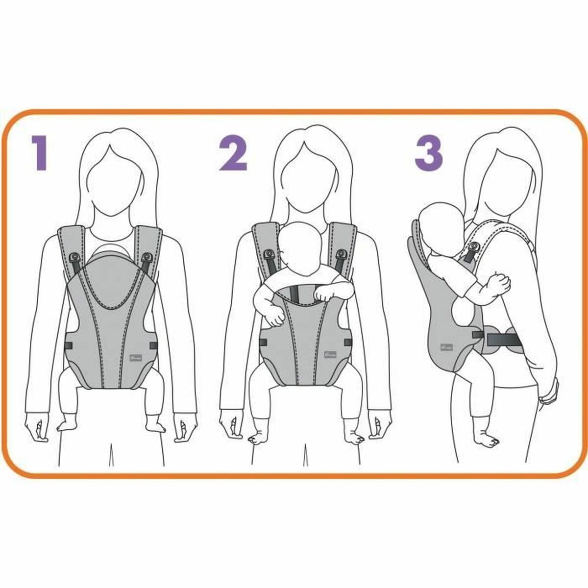 Rucsac port bebe Dreambaby Oxford Gri + 3 ani 15 kg - Sport și în aer liber, Camping și drumeții