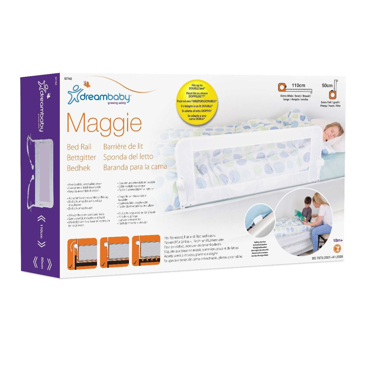 Bară de siguranță pentru pat Dreambaby Maggie 110 x 50 cm - Bebelus, Dormitor