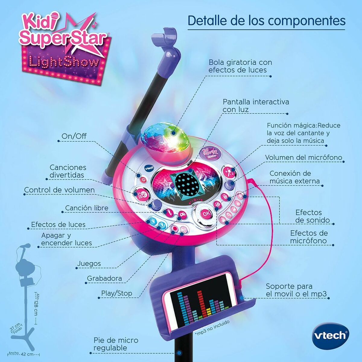 Microfon Karaoke Vtech Kidi Super Star - Jucarii si jocuri, Jucării electronice
