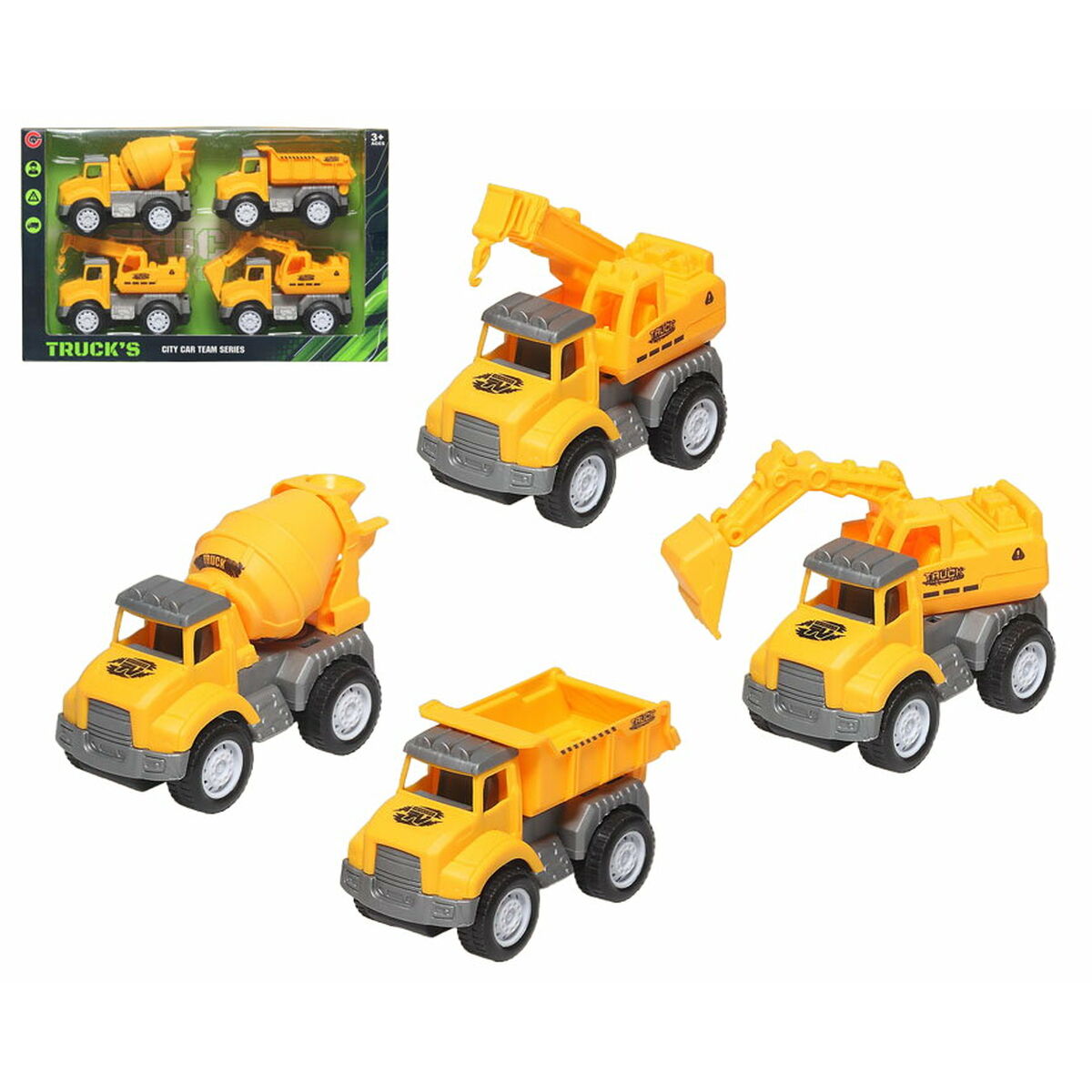 Set de Mini-camioane Galben - Jucarii si jocuri, Vehicule