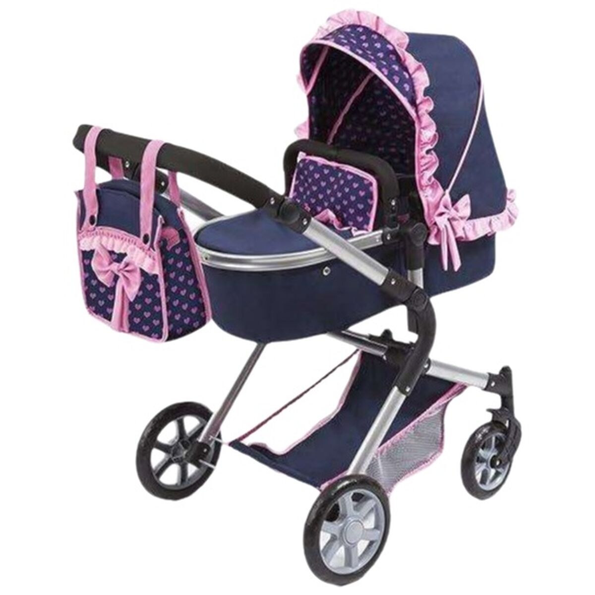 Cărucior pentru Păpuși Reig Combi 62 cm 82 x 79 x 38,5 cm Bleumarin - Jucarii si jocuri, Păpuși și accesorii