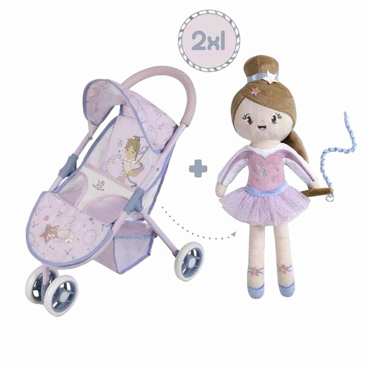 Cărucior pentru Păpuși Decuevas Gala 33 x 48 x 55 cm Liliachiu 50 cm - Jucarii si jocuri, Păpuși și accesorii