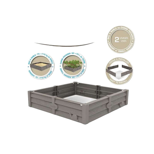 Cutie de nisip Smoby Plastic 77 x 76 x 17 cm 60 L - Jucarii si jocuri, În aer liber și sport