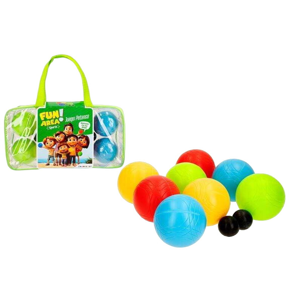 Set cu bile joc Petanque Colorbaby Fun Area! 10 Piese 31 x 8 x 16,5 cm - Jucarii si jocuri, În aer liber și sport