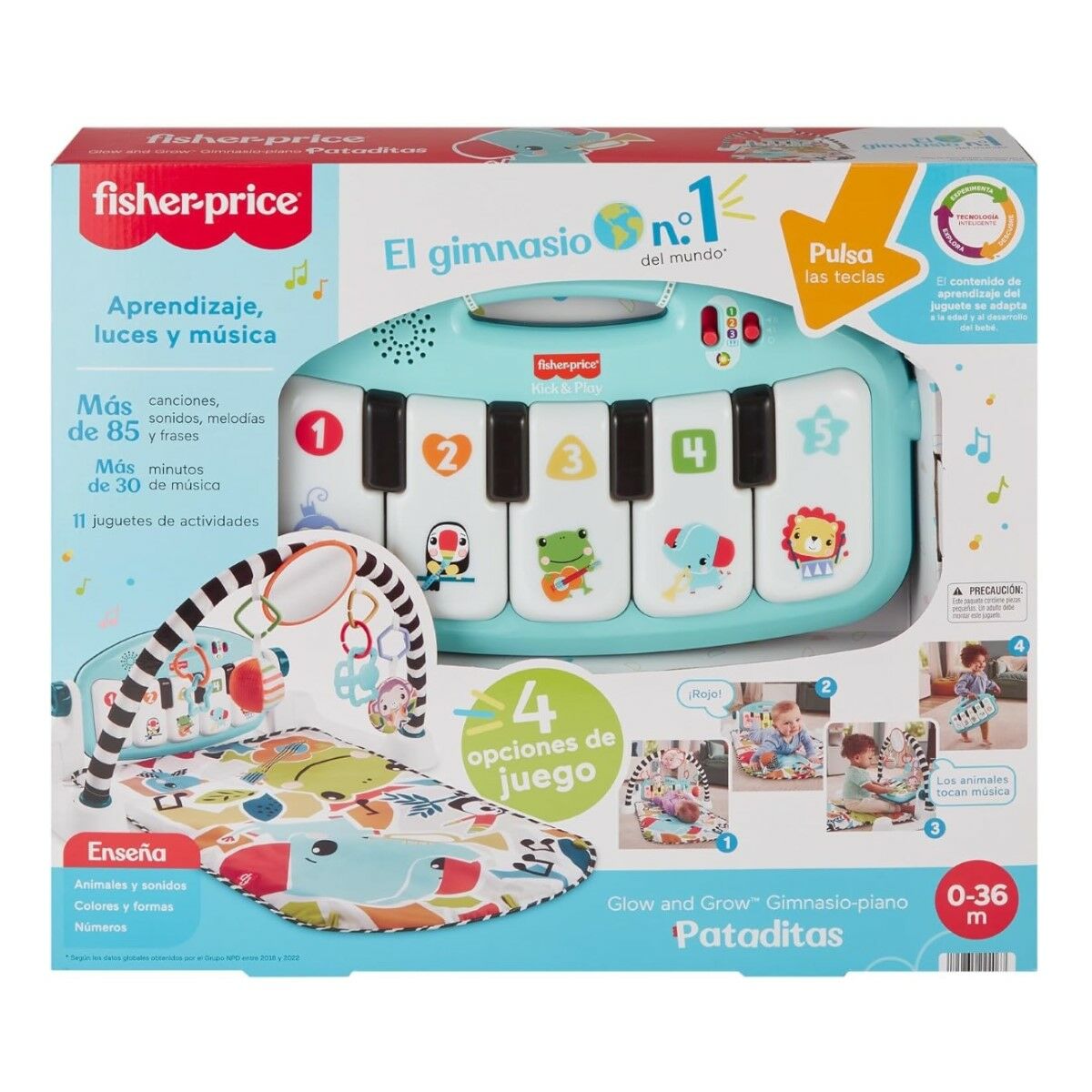Saltea de joacă Fisher Price Kick and Play Zornăitoare Pian ES - Bebelus, Activitate și divertisment