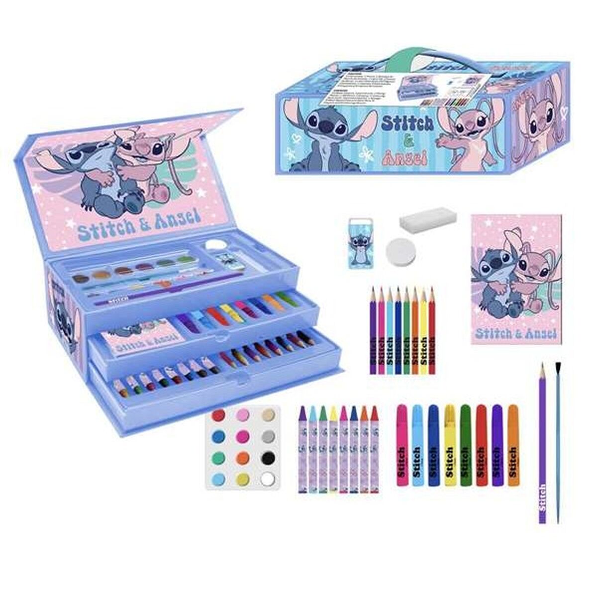 Cutie de Activități pentru Colorat Stitch Albastru - Jucarii si jocuri, Activități creative