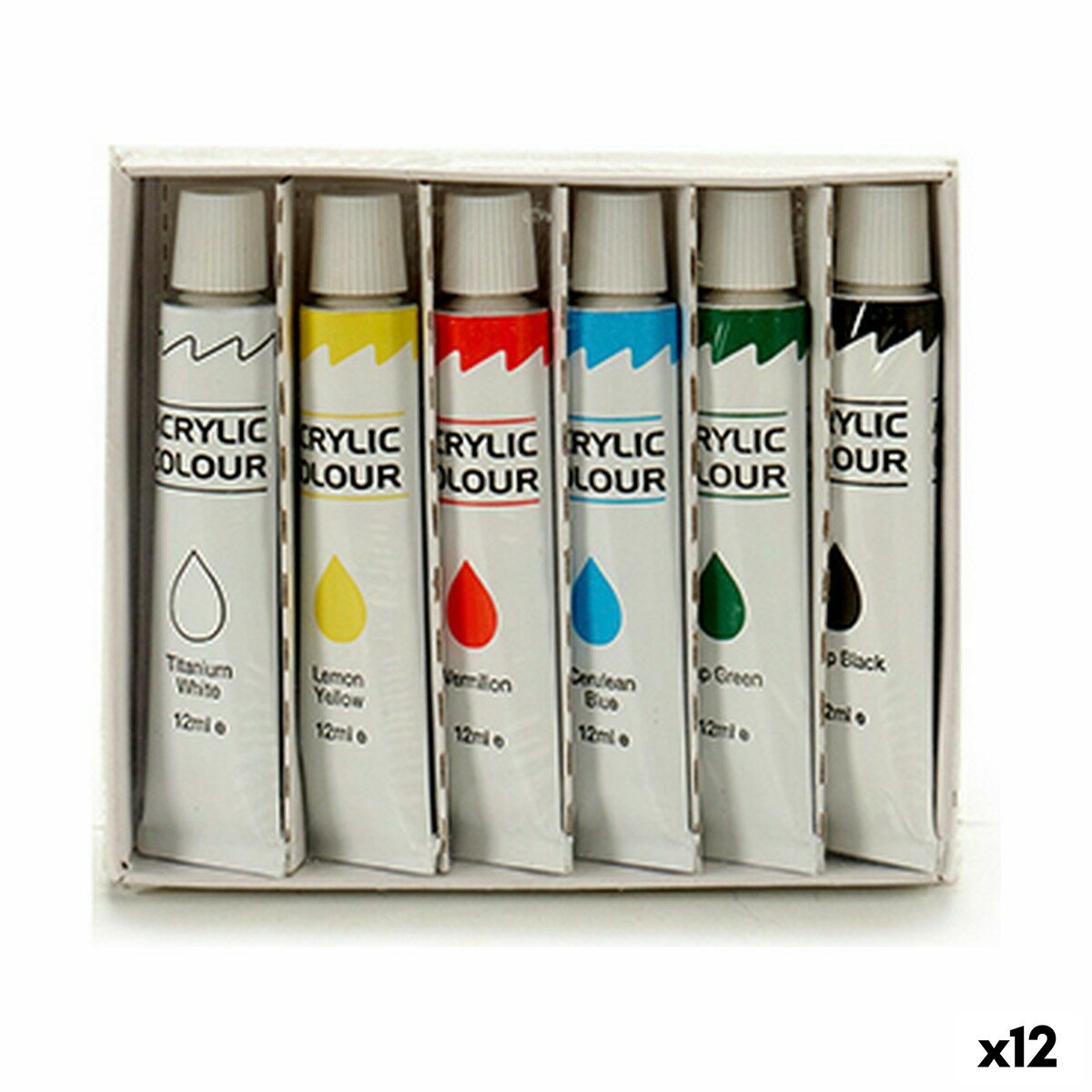 Set de pictură Pincello AC1206 Multicolor 12 ml Vopsea acrilică (12 Unități) - Birou și papetărie, Arte și Meserii