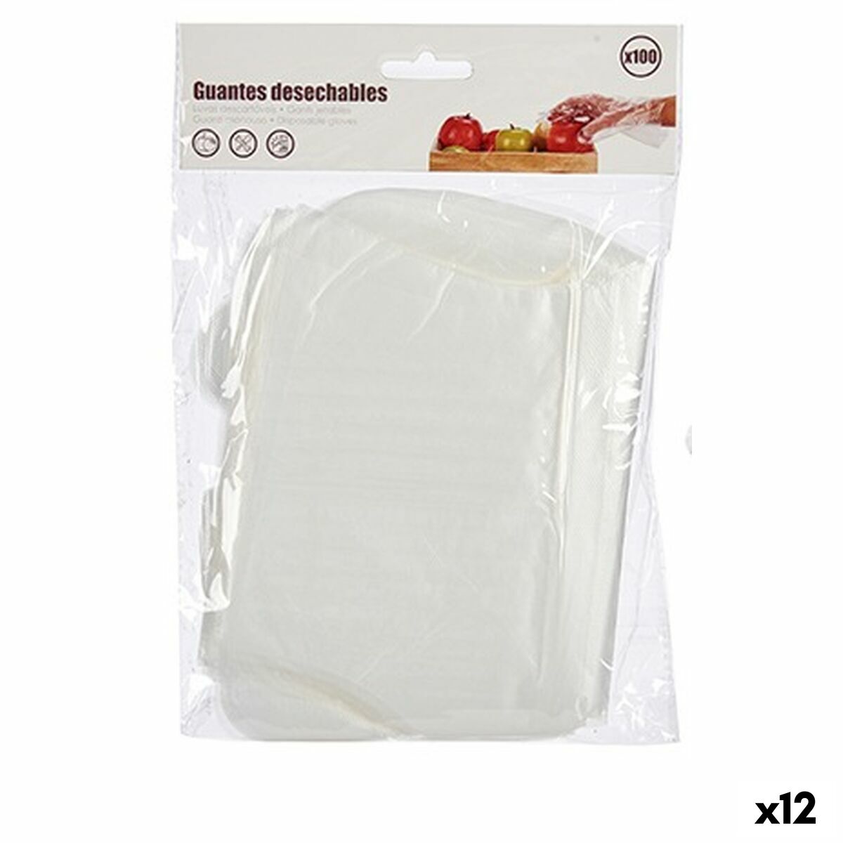 Mănuși de unică folosință Set Transparent Plastic (12 Unități) - DIY și instrumente, Prevenire și siguranță