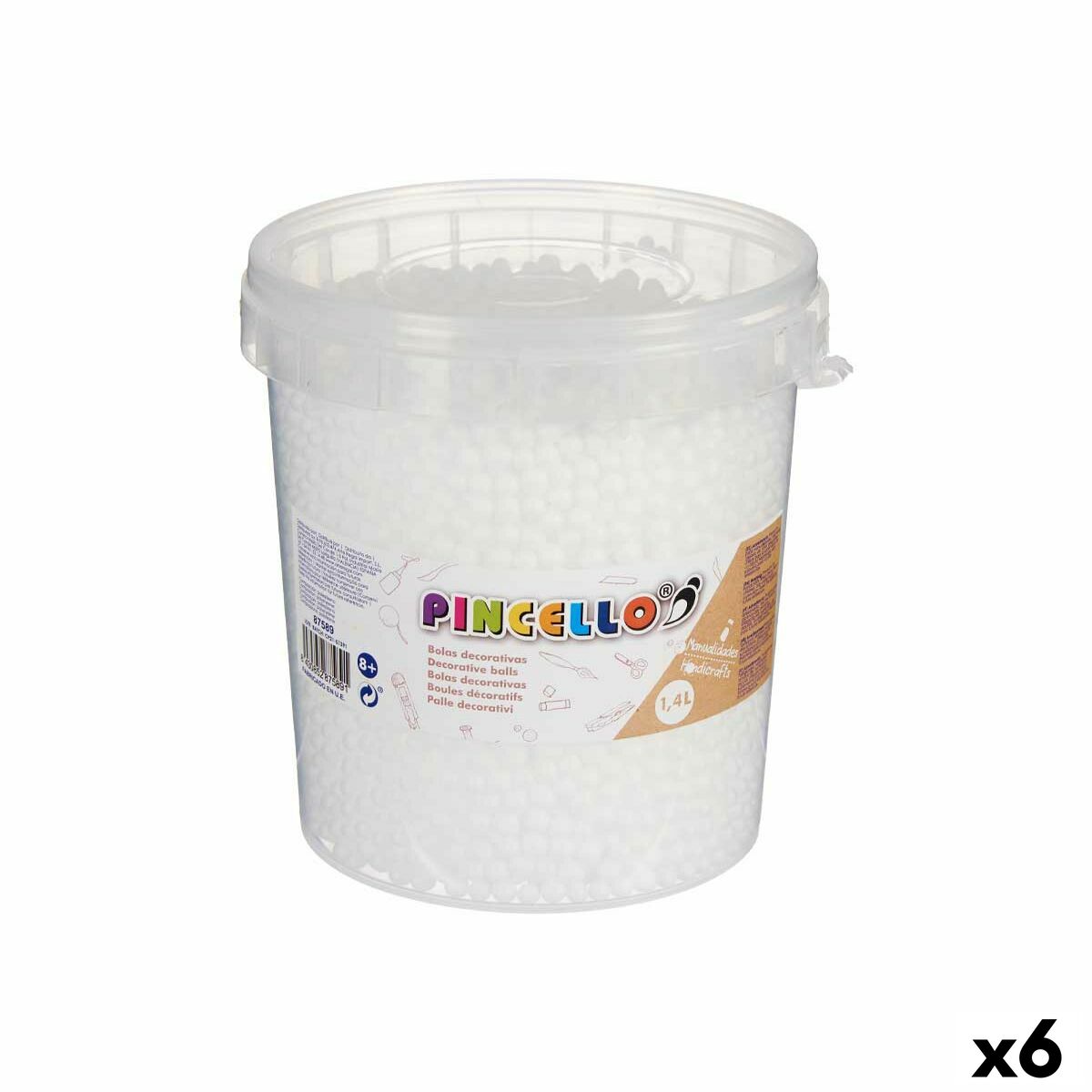 Materiale pentru artizanat Pincello POLIESPAN-BL 13,5 x 14 x 14 cm Mingi 6 Unități - Jucarii si jocuri, Activități creative