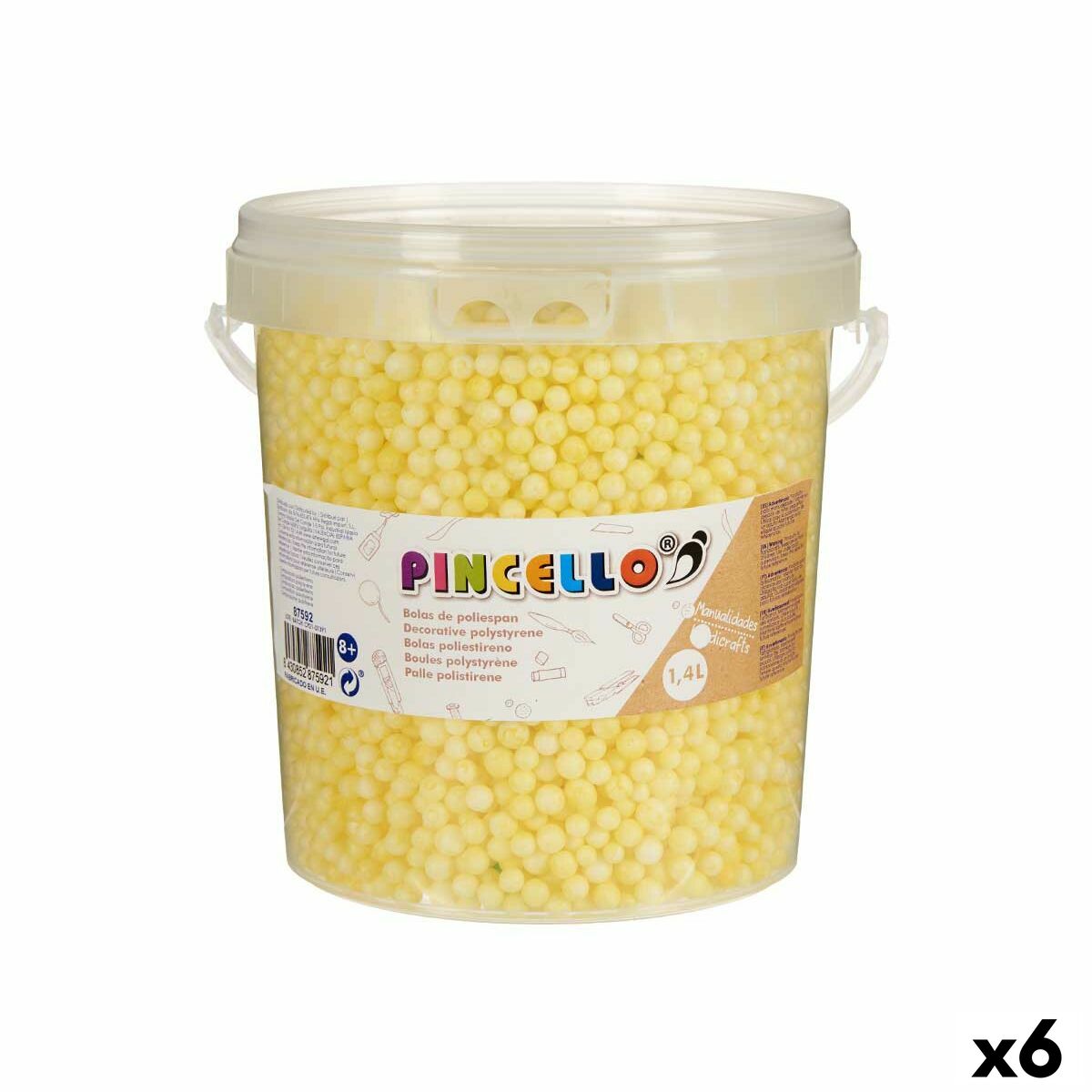 Materiale pentru artizanat Pincello POLIESPAN-AM 13,5 x 14 x 14 cm Mingi 6 Unități - Jucarii si jocuri, Activități creative
