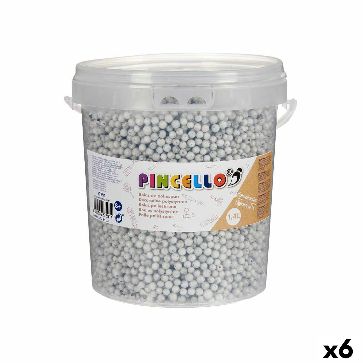Materiale pentru artizanat Pincello POLIESPAN-GR 13,5 x 14 x 14,5 cm Mingi 6 Unități - Jucarii si jocuri, Activități creative