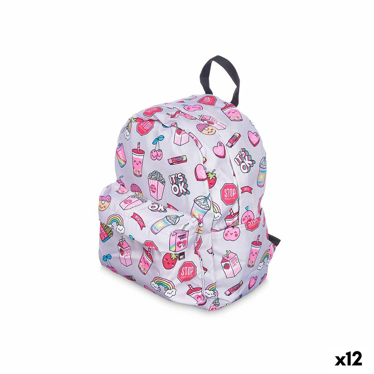 Ghiozdan Pincello 585 Multicolor 28 x 12 x 22 cm Curcubeu (12 Unități) - Birou și papetărie, Material școlar și educațional