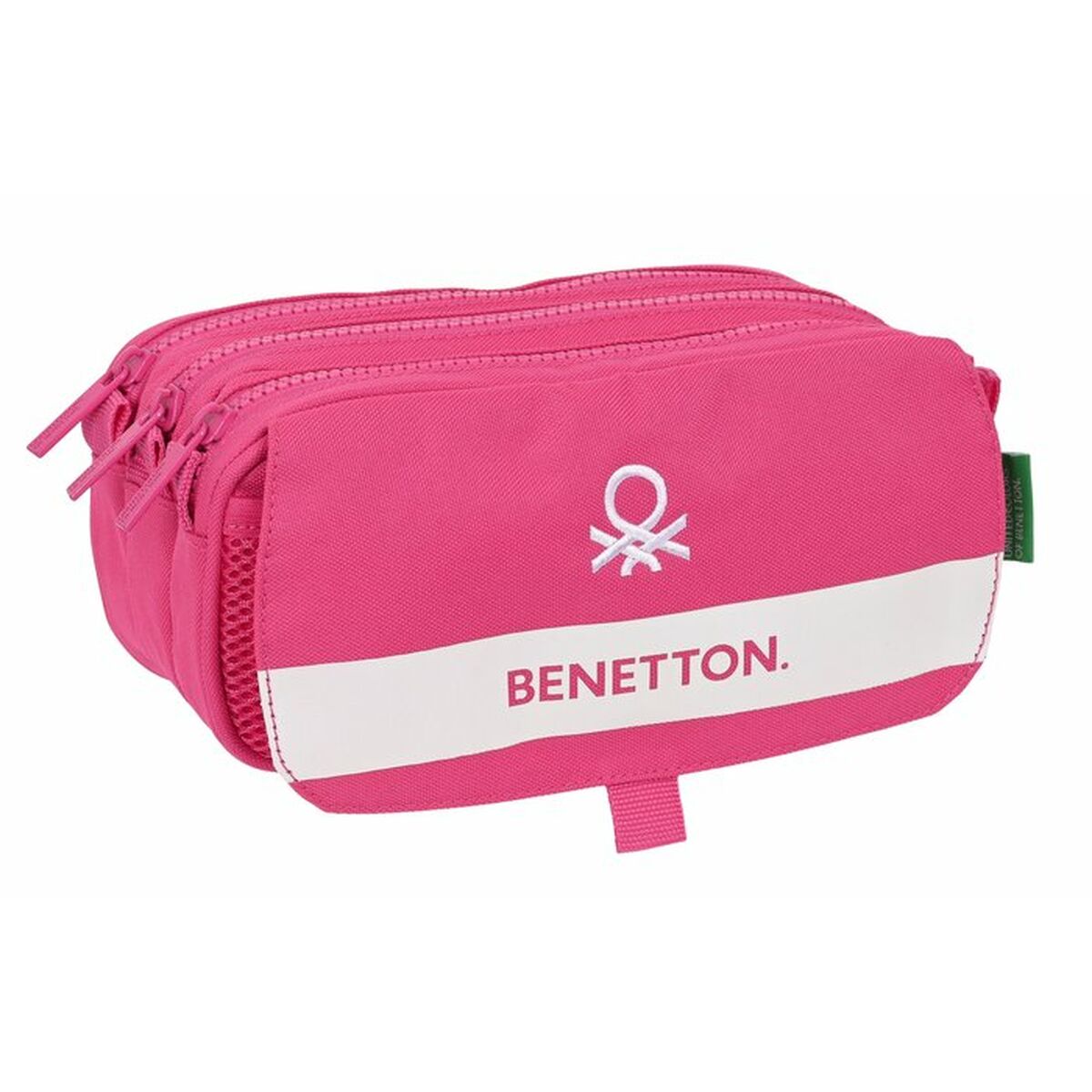 Penar triplu Benetton Raspberry 21,5 x 10 x 8 cm Fucsia - Birou și papetărie, Material școlar și educațional