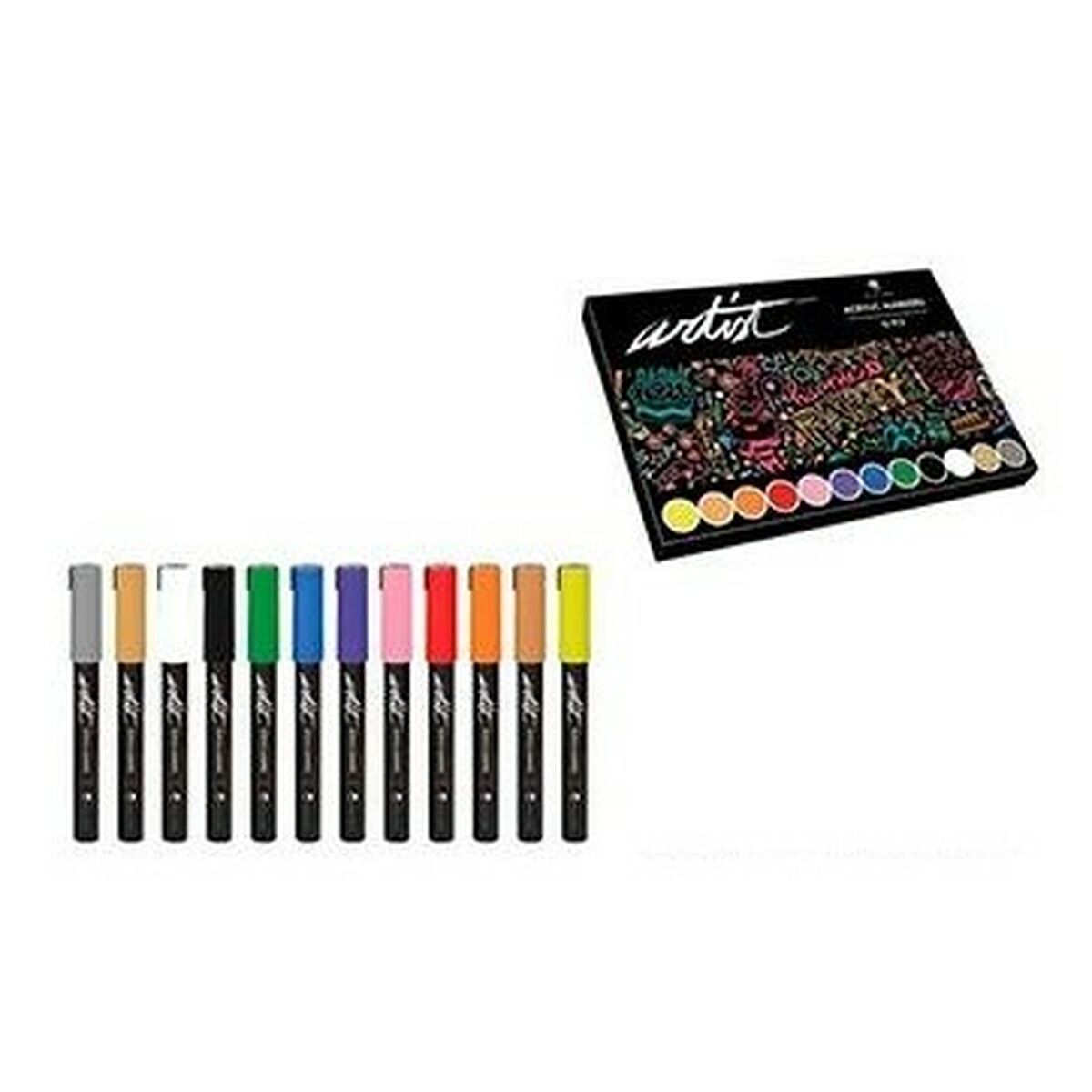 Set de Carioci Alex Bog Artist Multicolor 4,5 mm 12 Piese - Birou și papetărie, Pixuri, creioane și articole de scris
