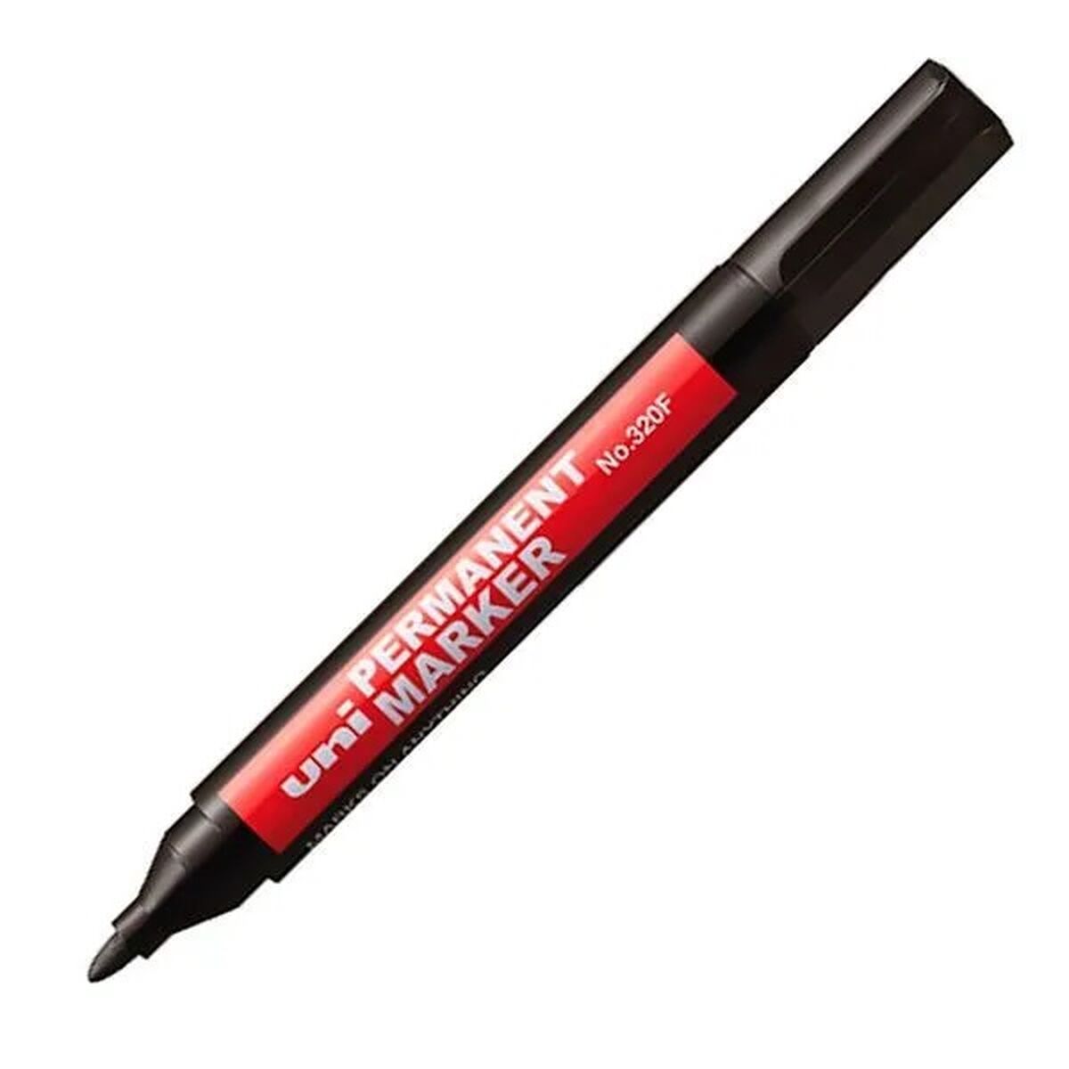 Marker permanent Uni-Ball Nº 320F Negru 12 Piese - Birou și papetărie, Pixuri, creioane și articole de scris