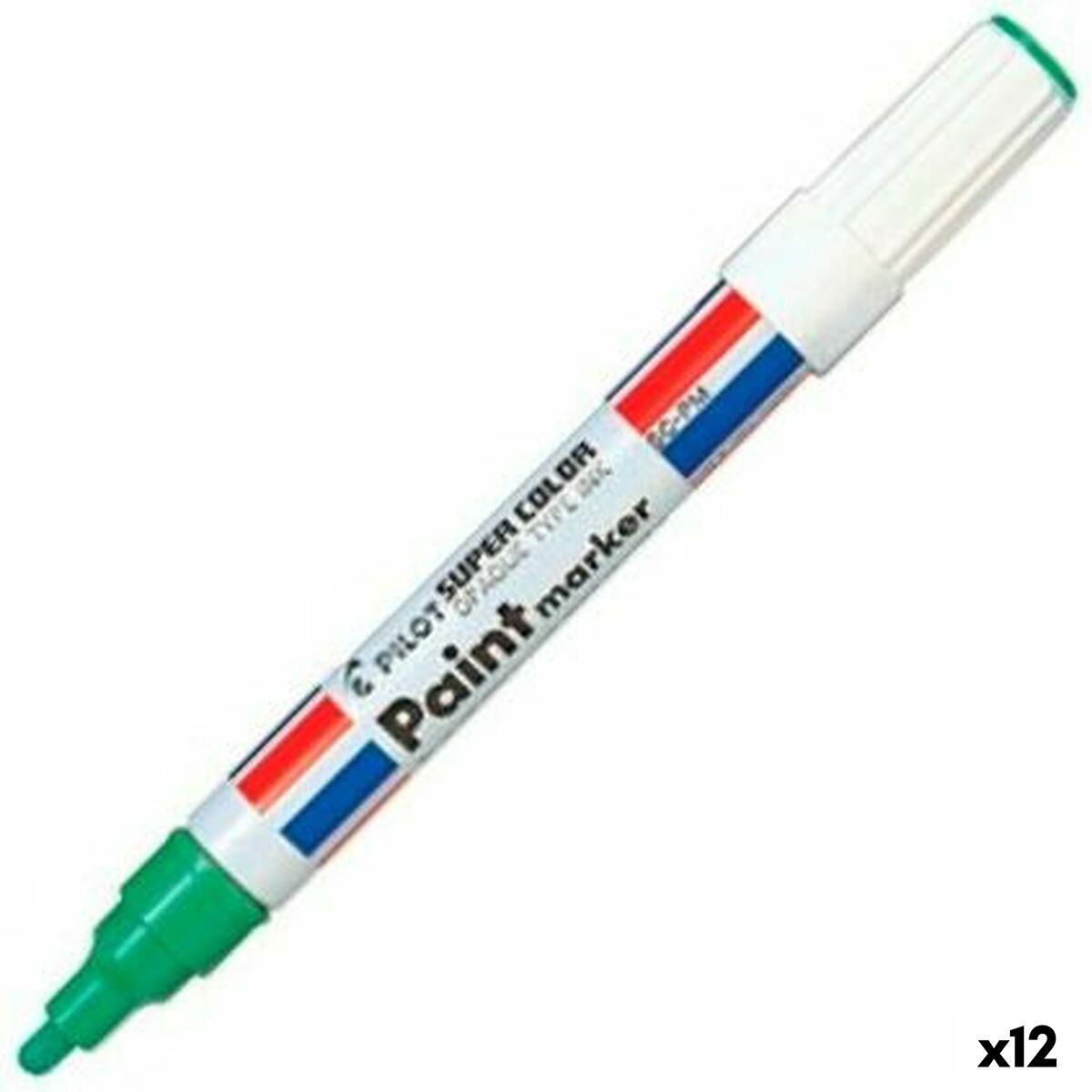 Marker permanent Pilot Verde (12 Unități) - Birou și papetărie, Pixuri, creioane și articole de scris