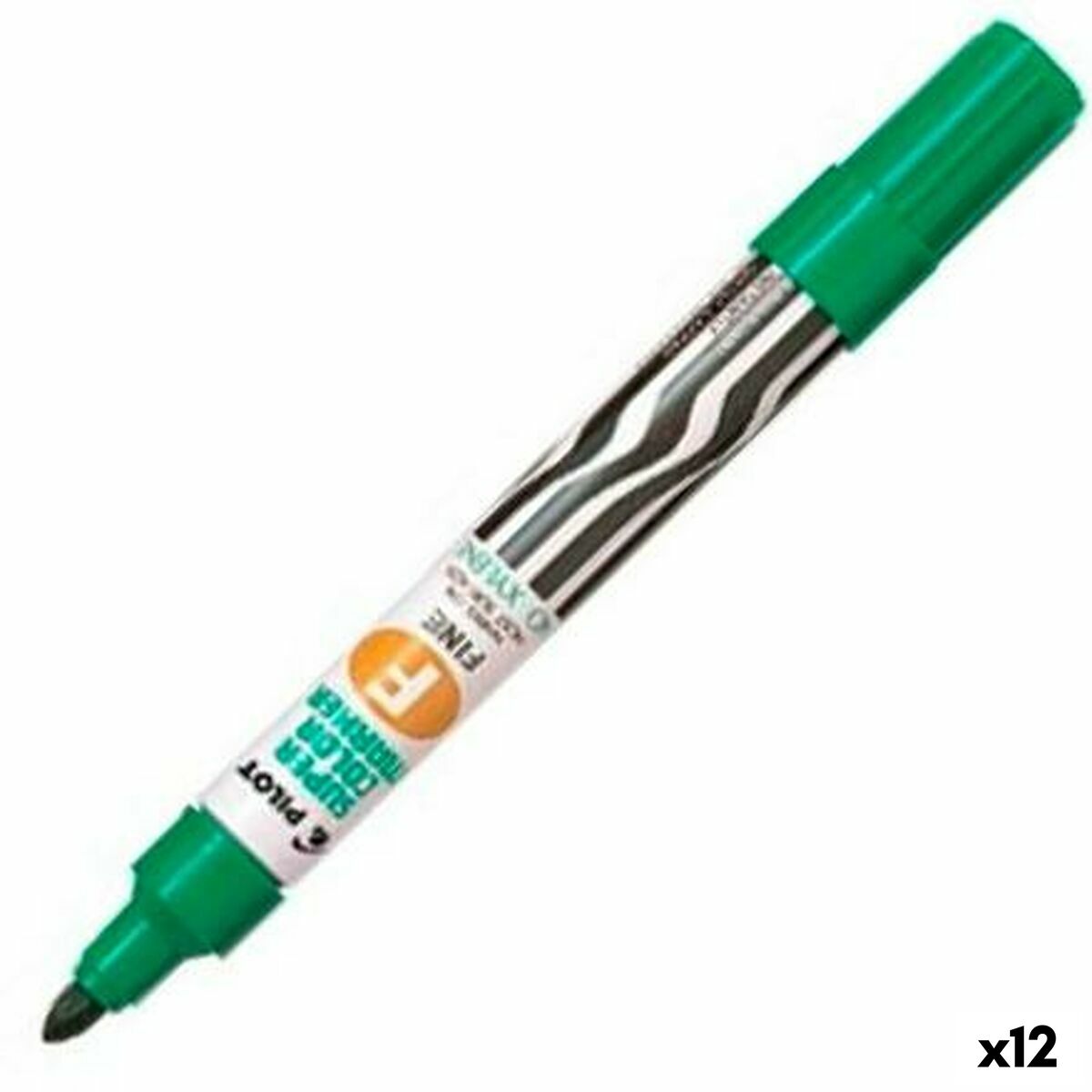 Marker permanent Pilot SCA-F Verde (12 Unități) - Birou și papetărie, Pixuri, creioane și articole de scris