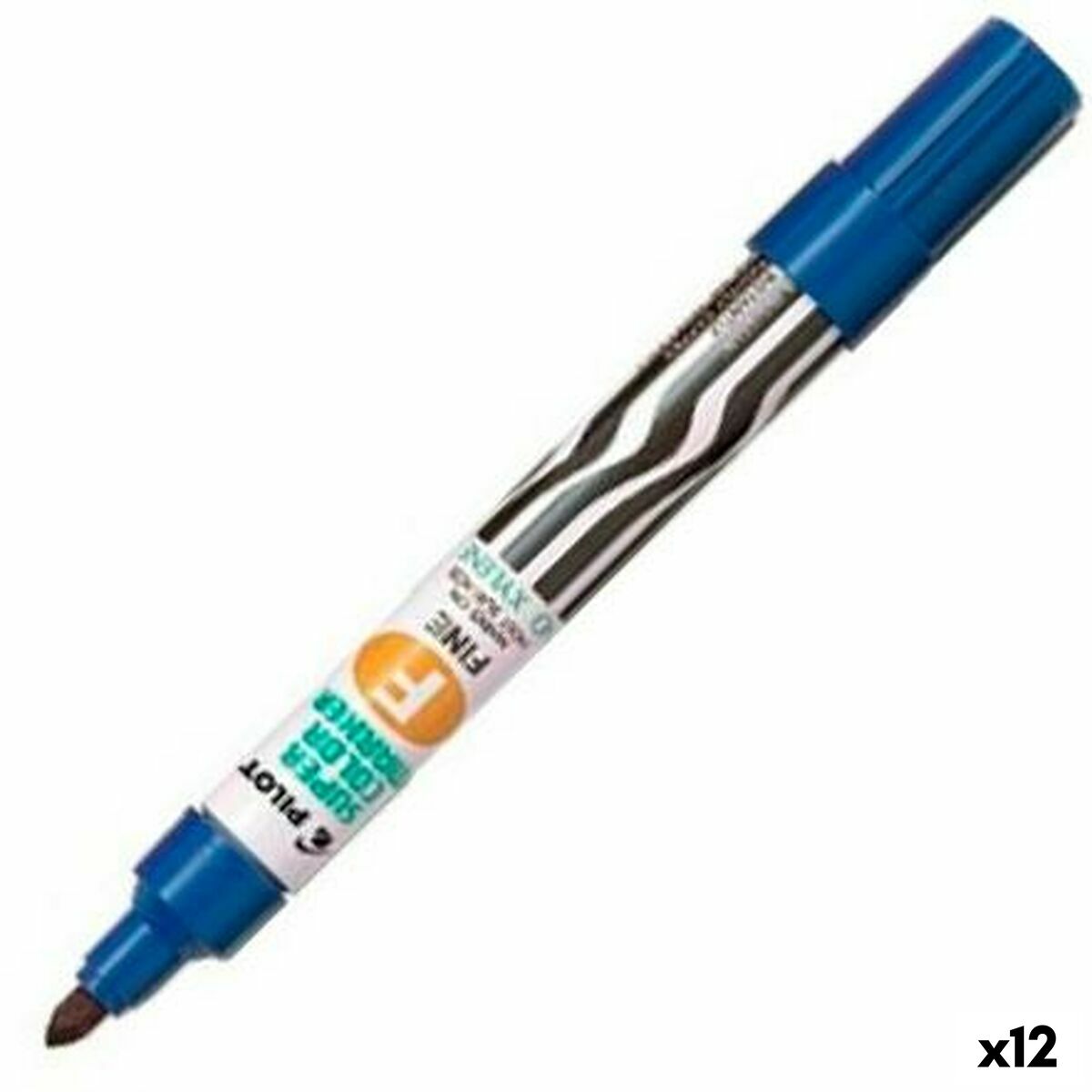 Marker permanent Pilot Sca-F Albastru Reîncărcabil/ă (12 Unități) - Birou și papetărie, Pixuri, creioane și articole de scris