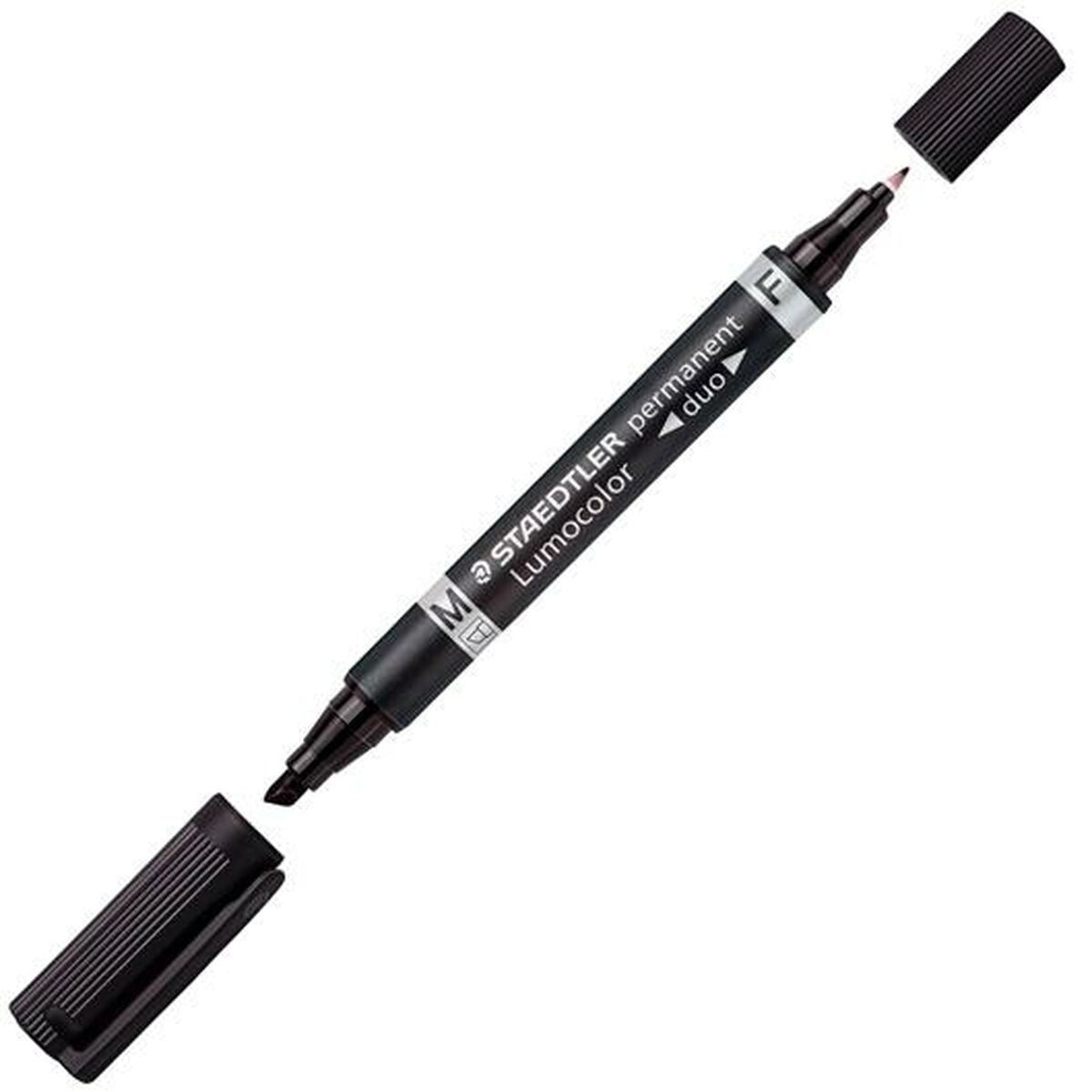 Marker permanent Staedtler Lumocolor 348 Negru (10 Unități) - Birou și papetărie, Pixuri, creioane și articole de scris