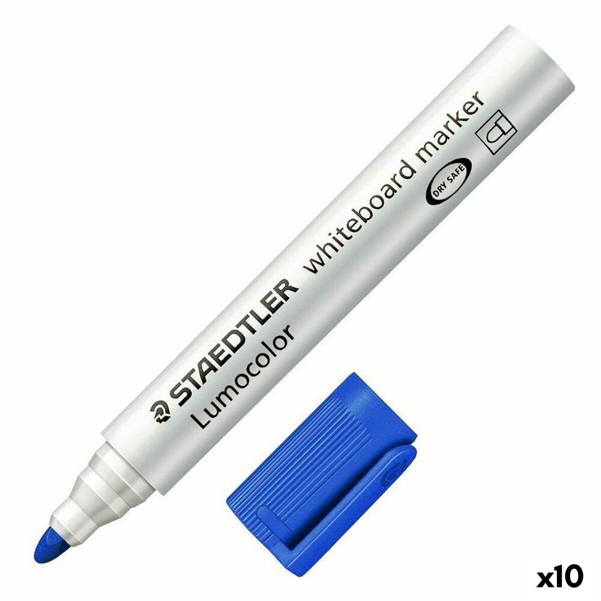 Carioci Staedtler Tablă albă Albastru Alb (10 Unități) (1 Unități) - Birou și papetărie, Pixuri, creioane și articole de scris