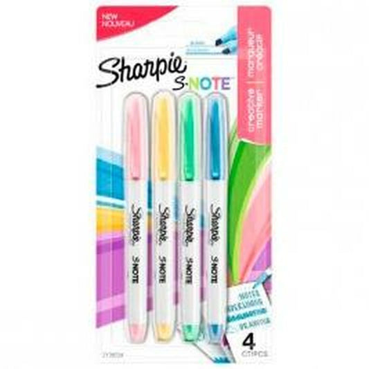 Set de Carioci Sharpie S-Note Multicolor 4 Piese 1-3 mm (12 Unități) - Birou și papetărie, Pixuri, creioane și articole de scris