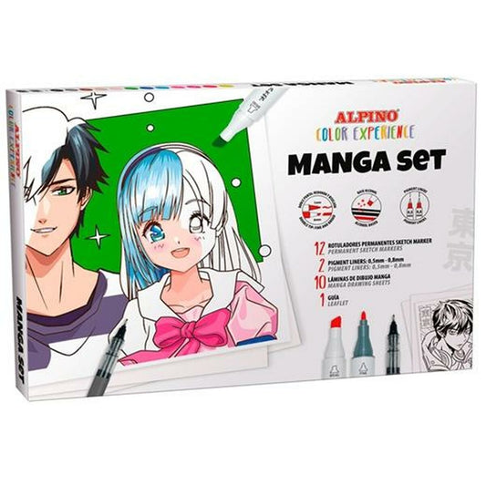 Set de Carioci Alpino Manga Color Experience (8 Unități) - Birou și papetărie, Pixuri, creioane și articole de scris