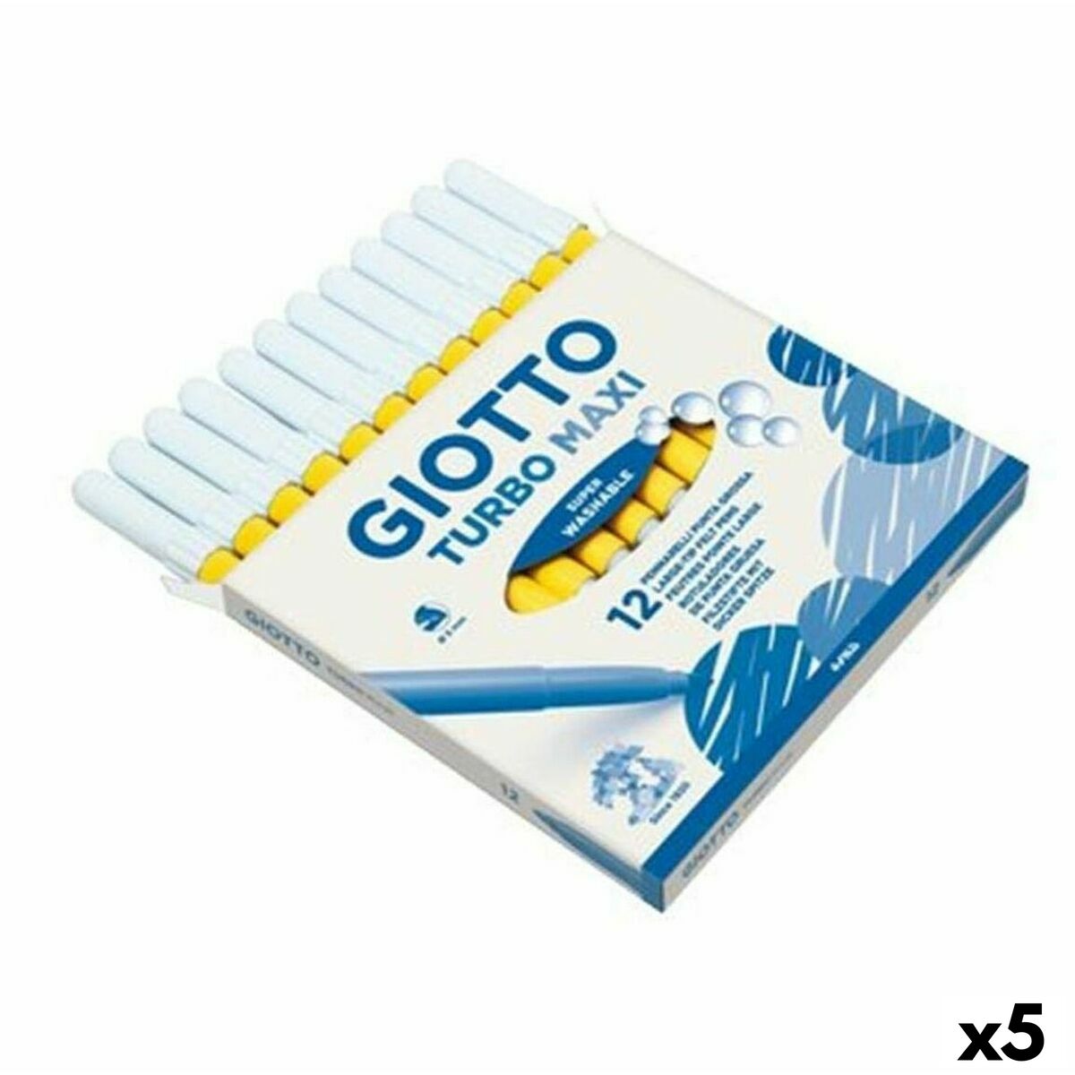 Set de Carioci Giotto Turbo Maxi Galben (5 Unități) - Birou și papetărie, Pixuri, creioane și articole de scris