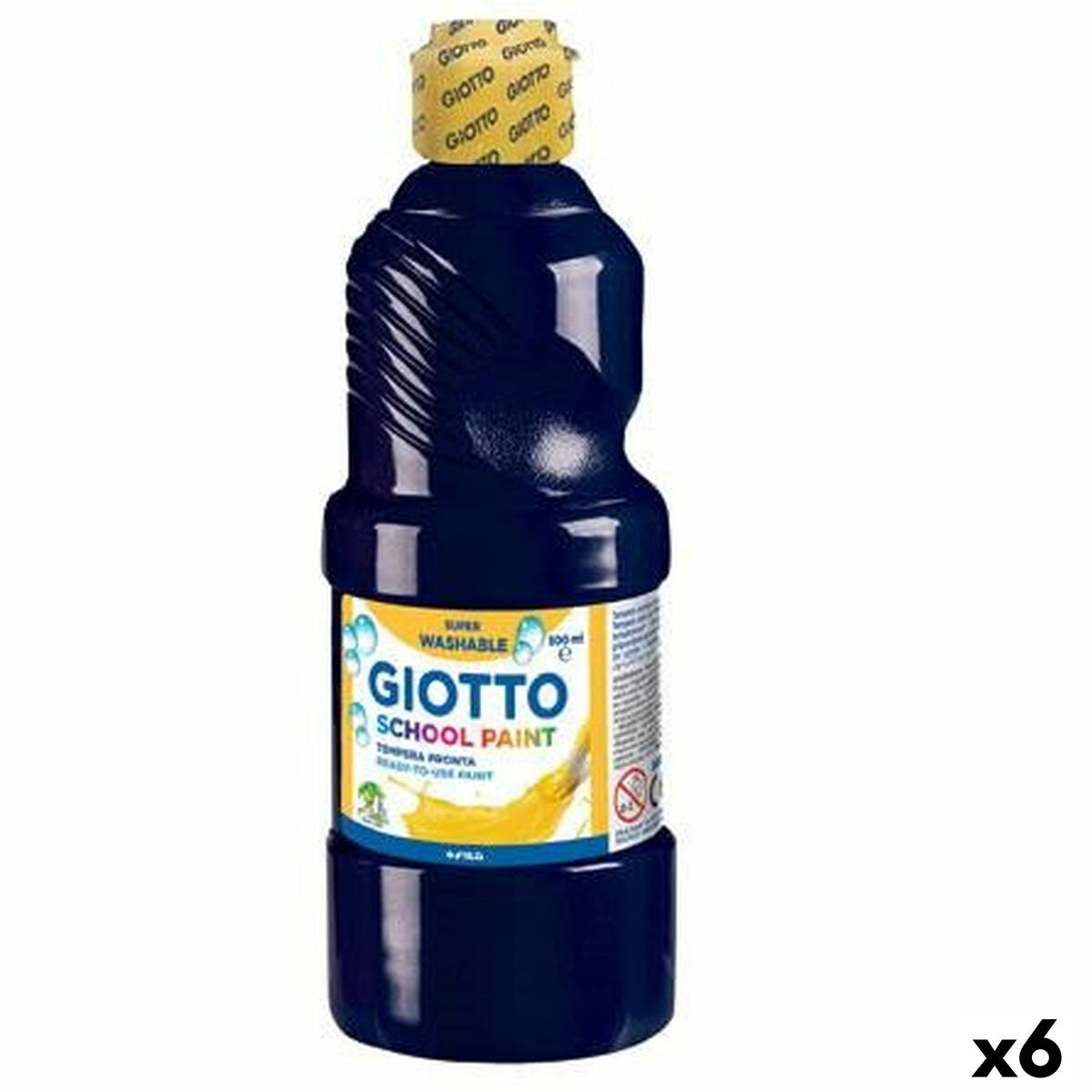 Tempera Giotto Negru 500 ml (6 Unități) - Birou și papetărie, Arte și Meserii